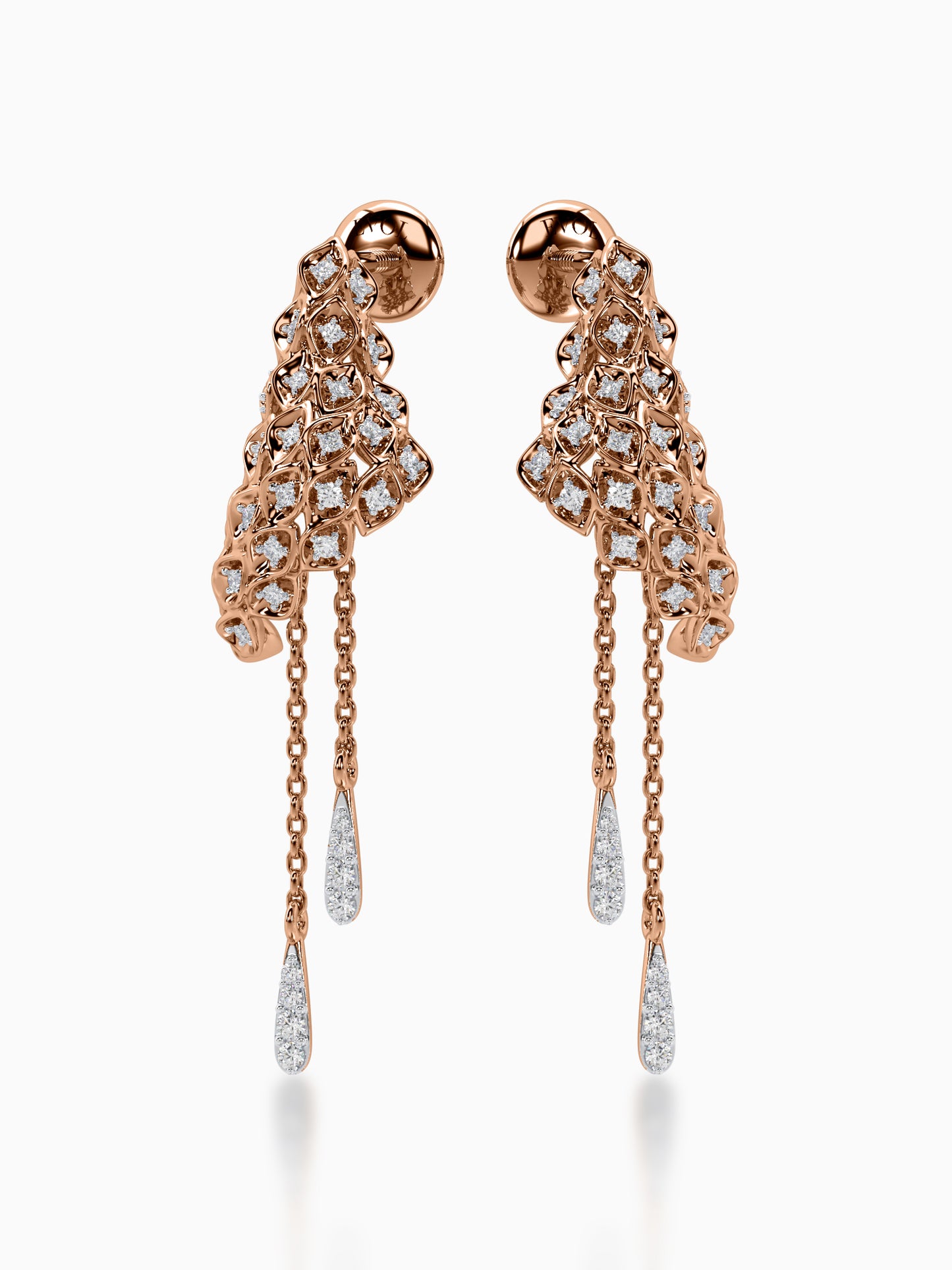 Sunlit serenade diamond earrings - Evol Jewels