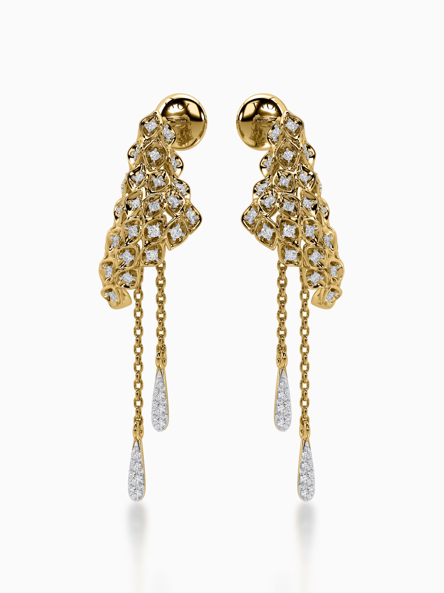 Sunlit serenade diamond earrings