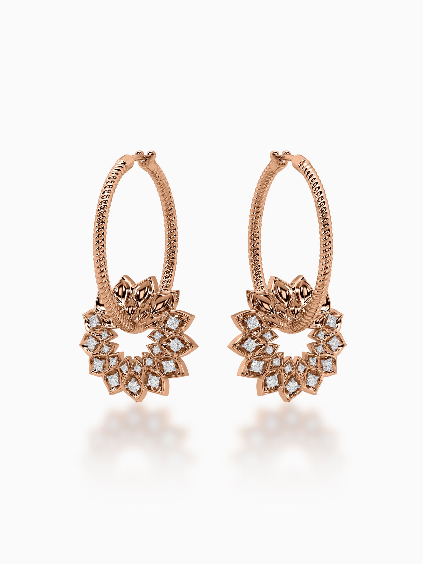 Sunburst Diamond Earrings - Evol Jewels