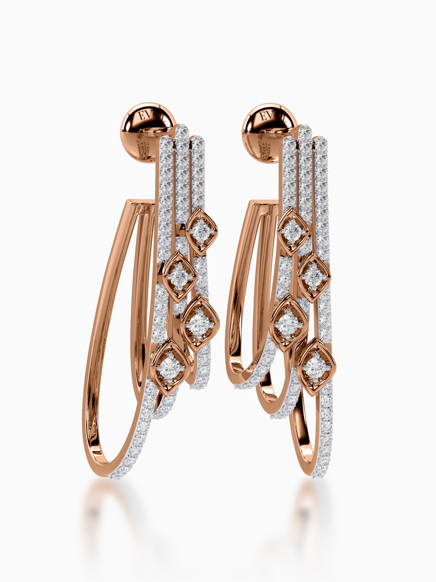 Rococo Diamond Earrings - Evol Jewels