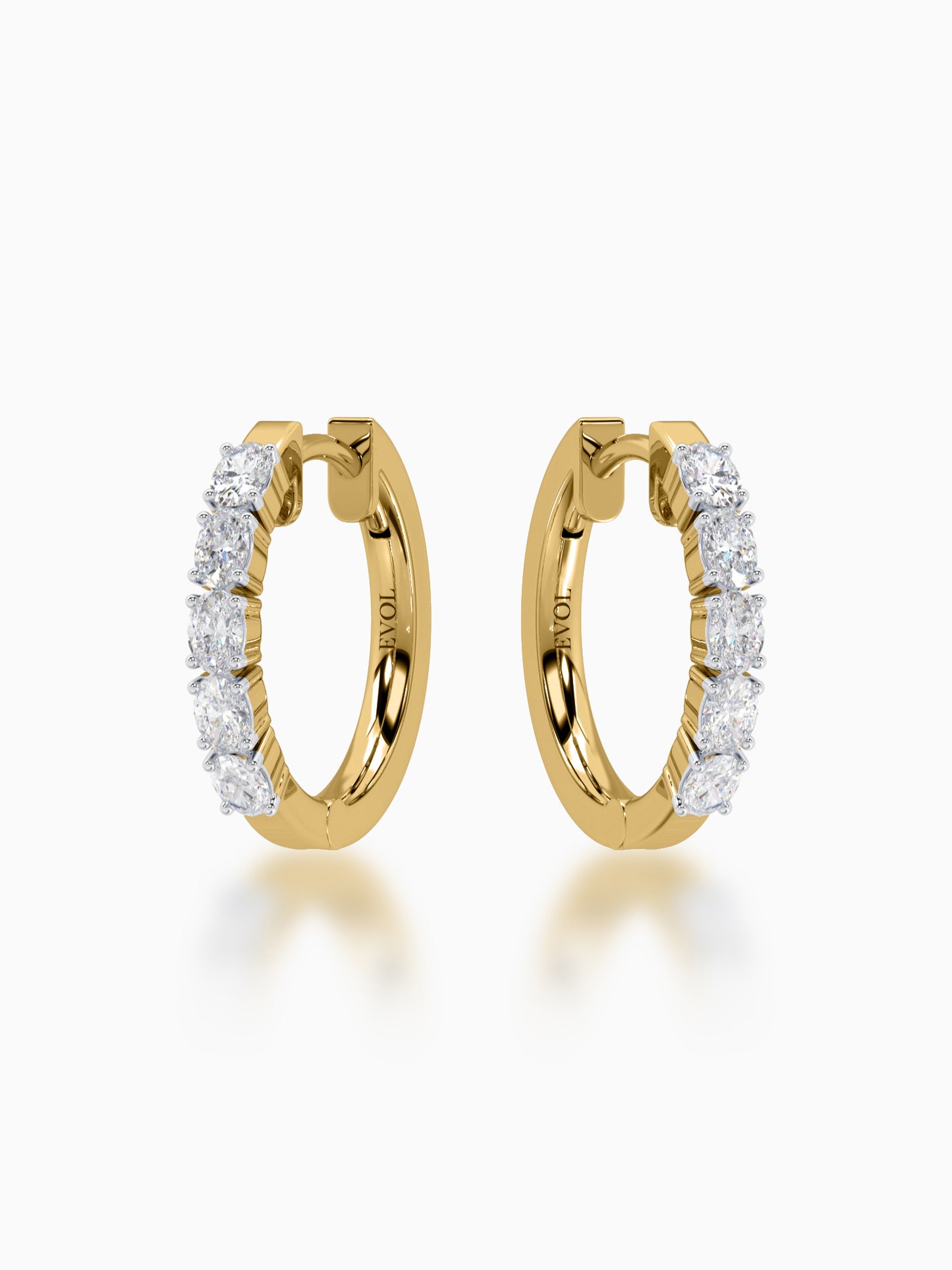 Nomadic Diamond Huggie Earring - Evol Jewels