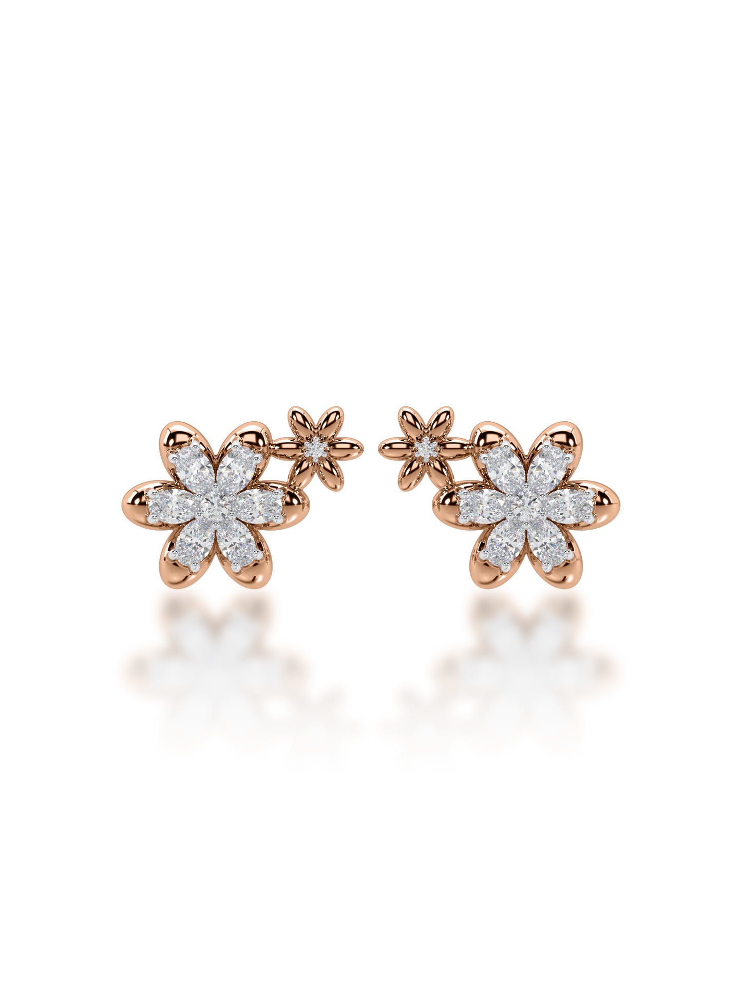 Blooming Buds Diamond Earrings - Evol Jewels