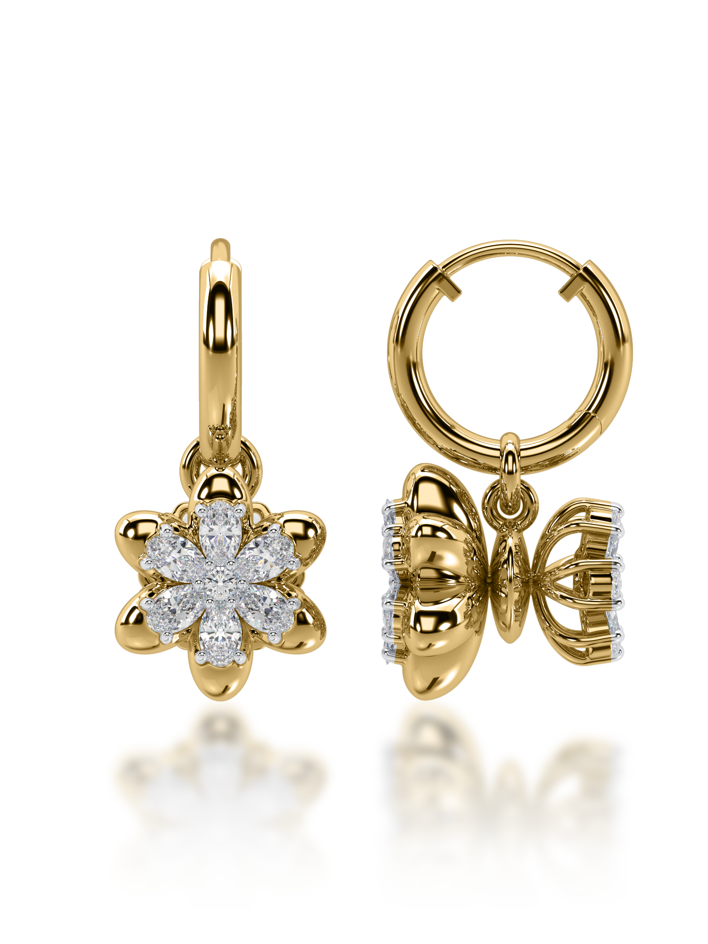 Yin & Yang Diamond Earrings - Evol Jewels
