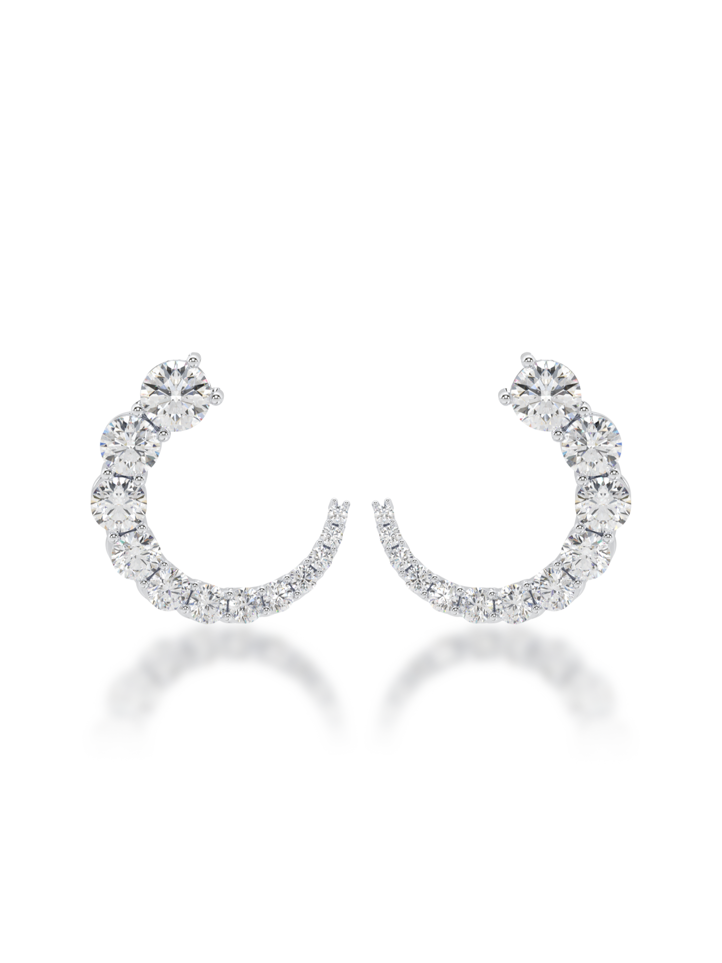Moonlit Sparkle Diamond Earrings - Evol Jewels