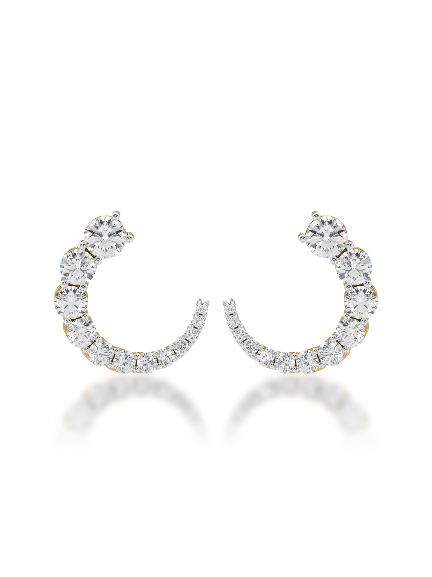 Moonlit Sparkle Diamond Earrings - Evol Jewels