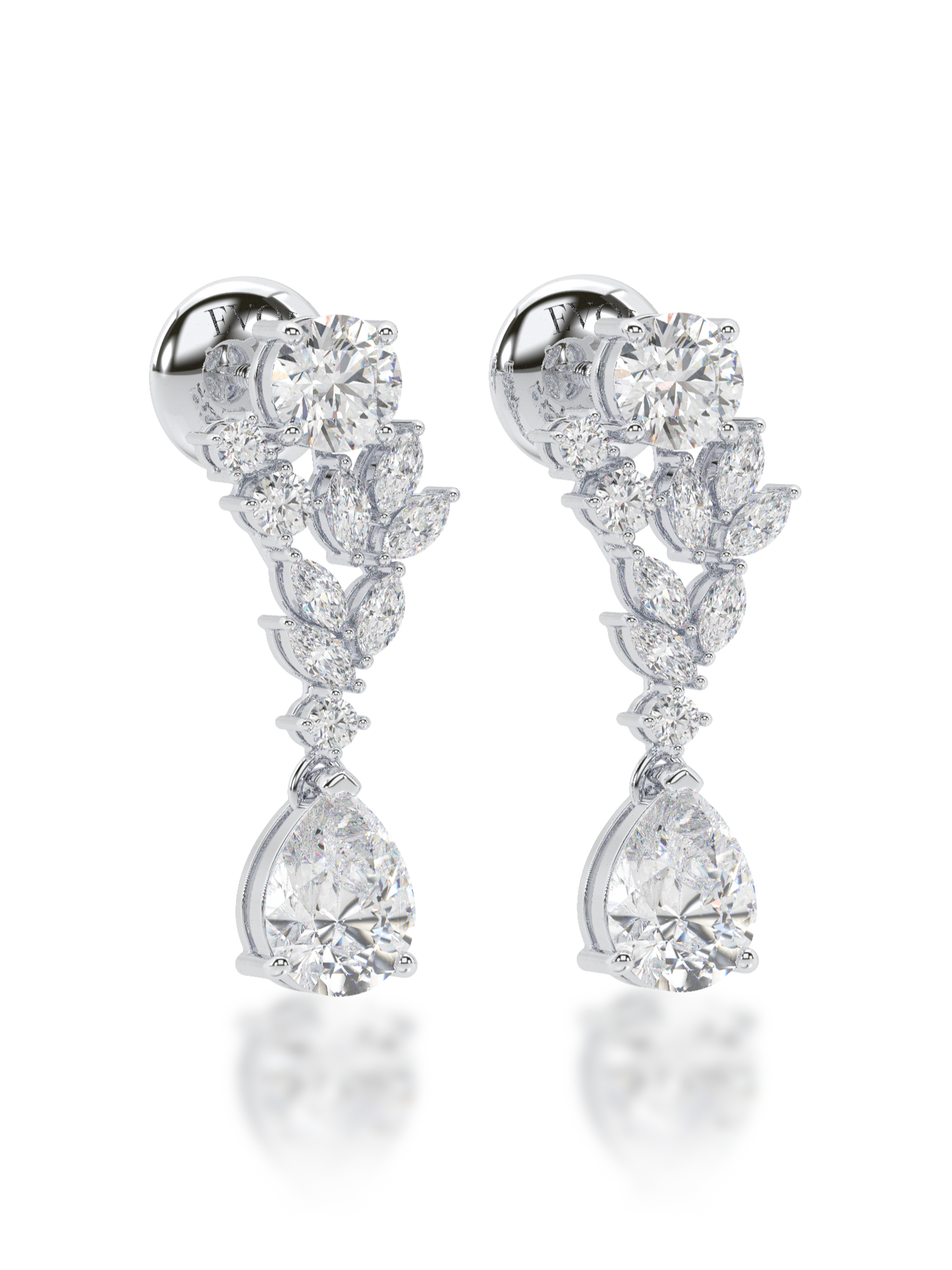 Enchanted Garden Diamond Drop Earrings - Evol Jewels