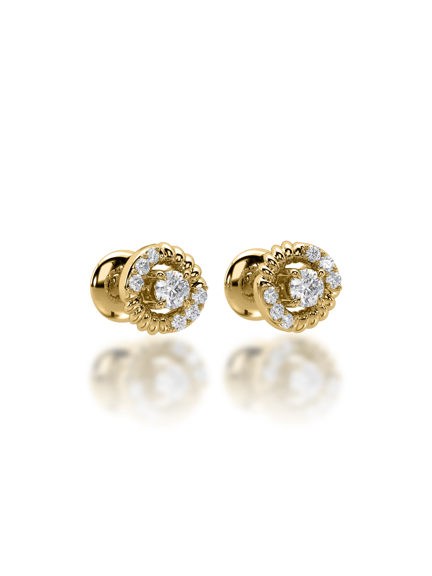 Rosette Diamond Earrings - Evol Jewels