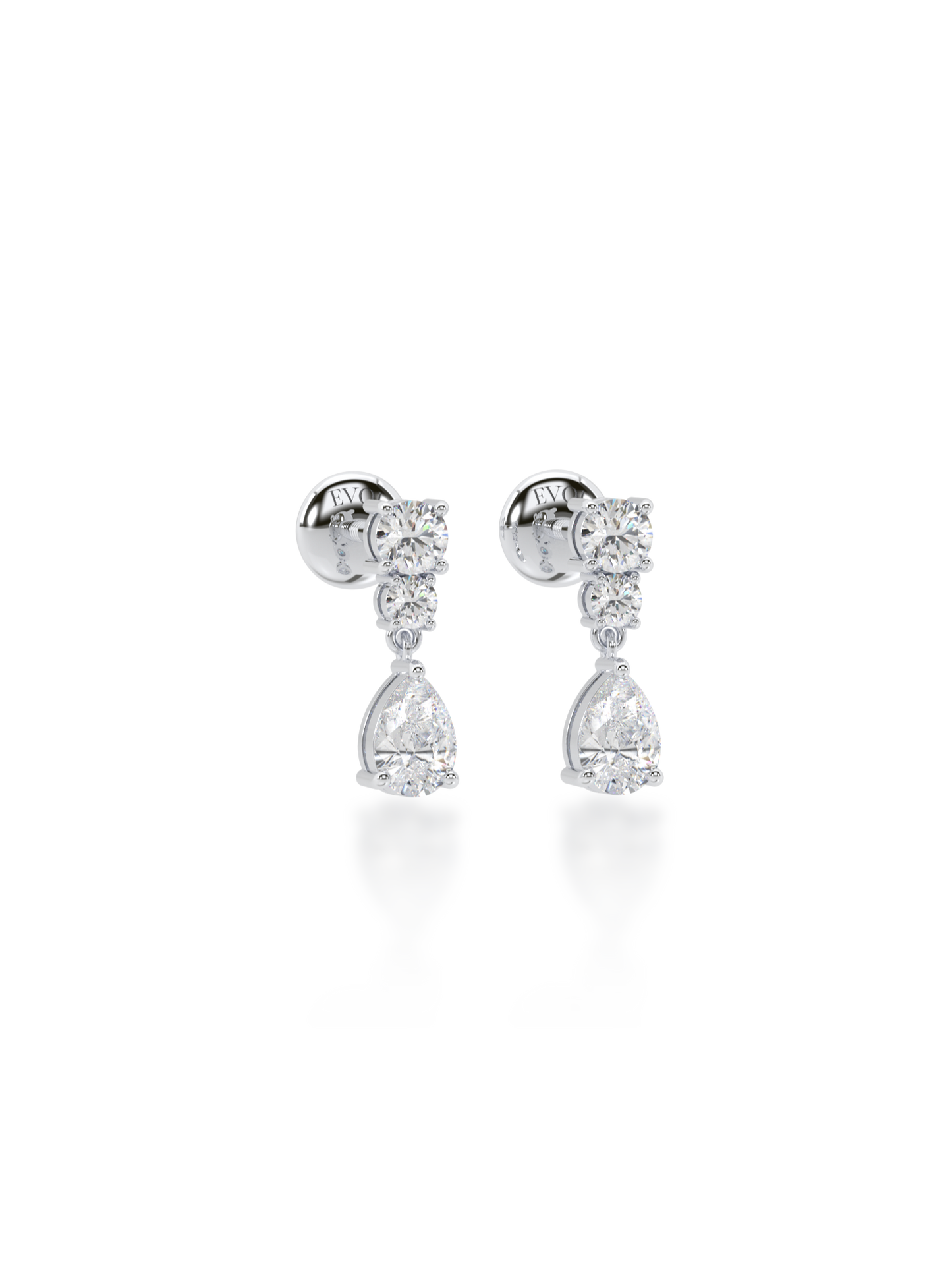 Radiant Teardrop Dangle Studs - Evol Jewels