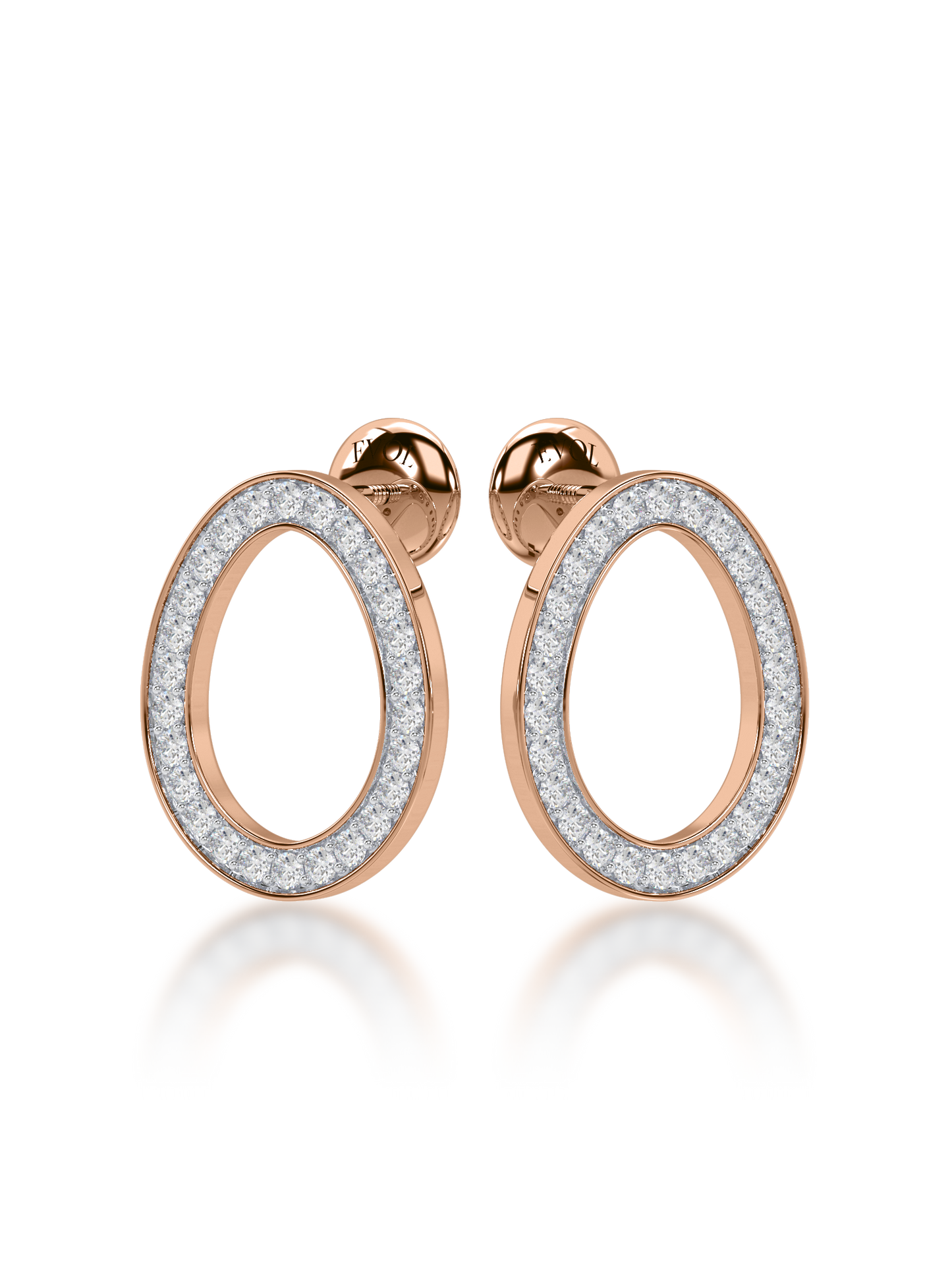 Aurora Oval Diamond Earrings - Evol Jewels