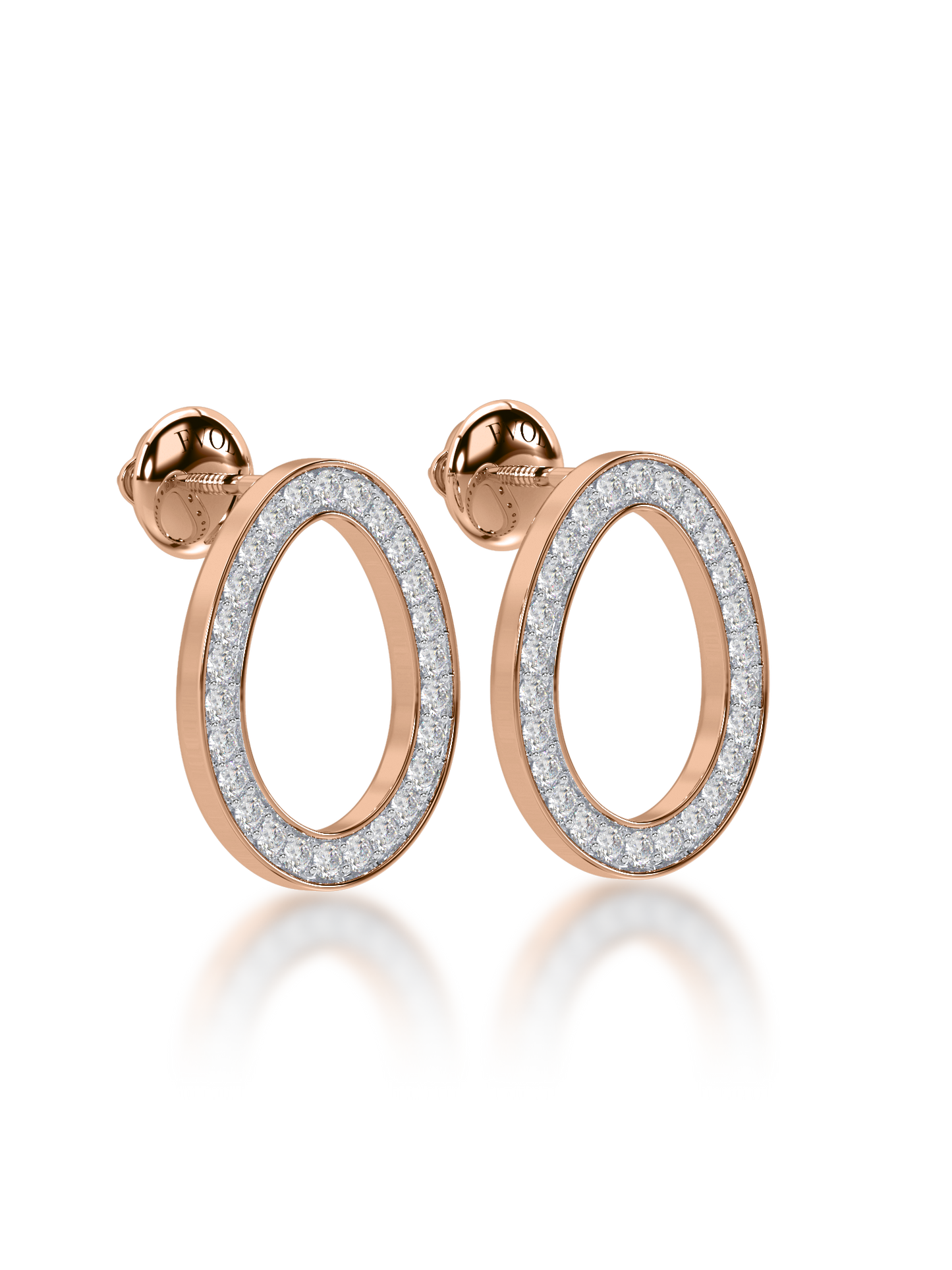 Aurora Oval Diamond Earrings - Evol Jewels