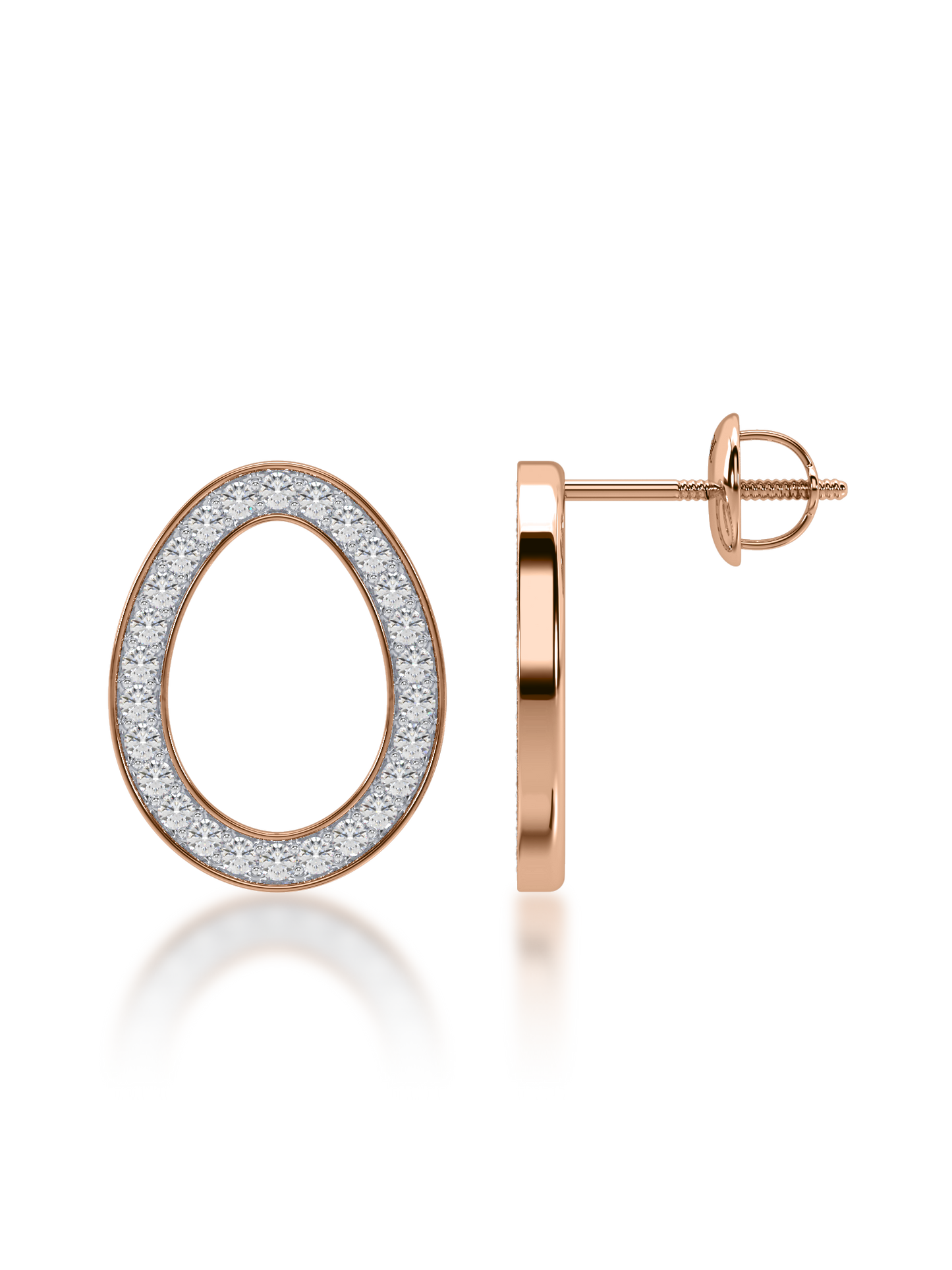 Aurora Oval Diamond Earrings - Evol Jewels