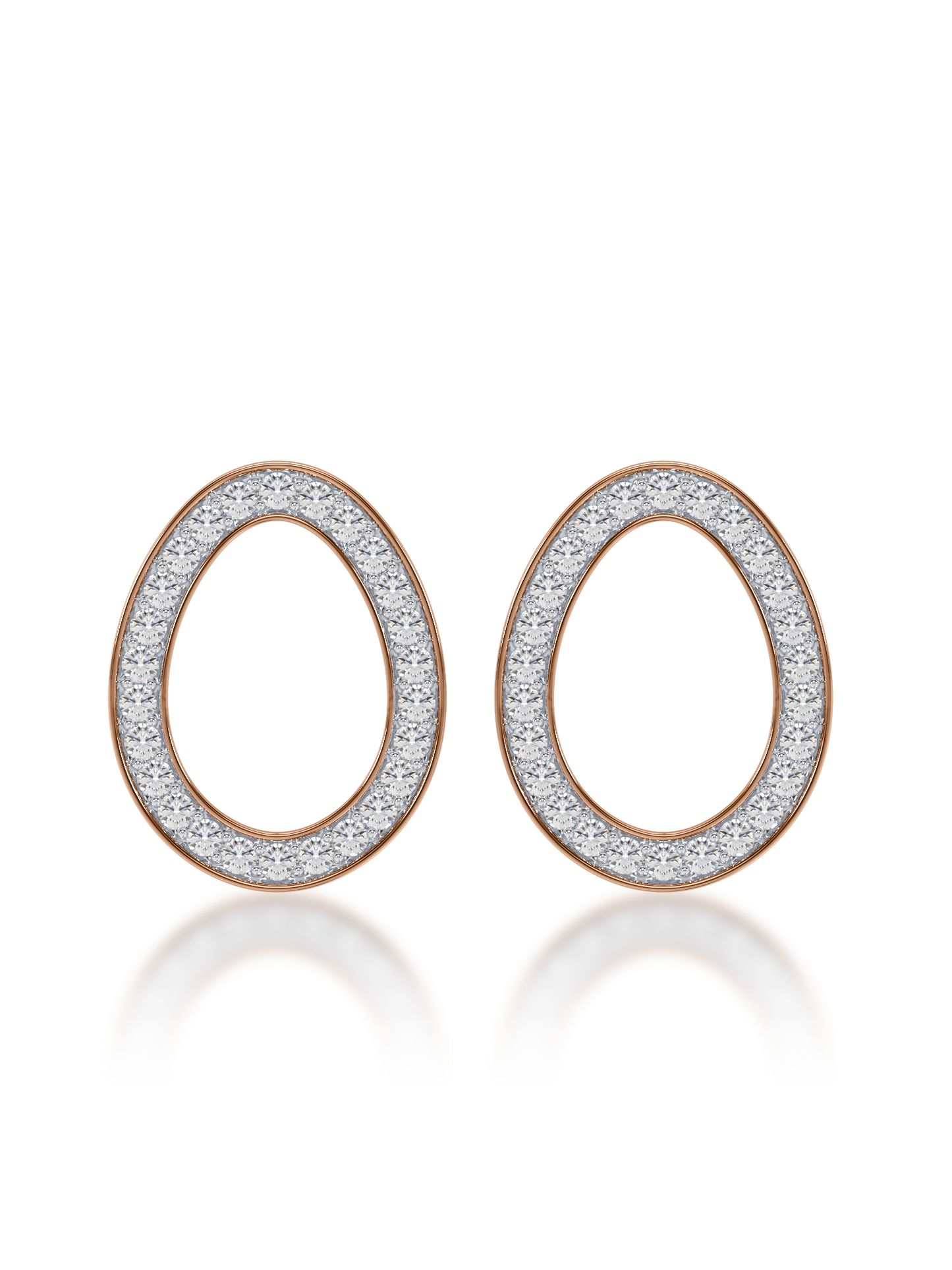 Aurora Oval Diamond Earrings - Evol Jewels