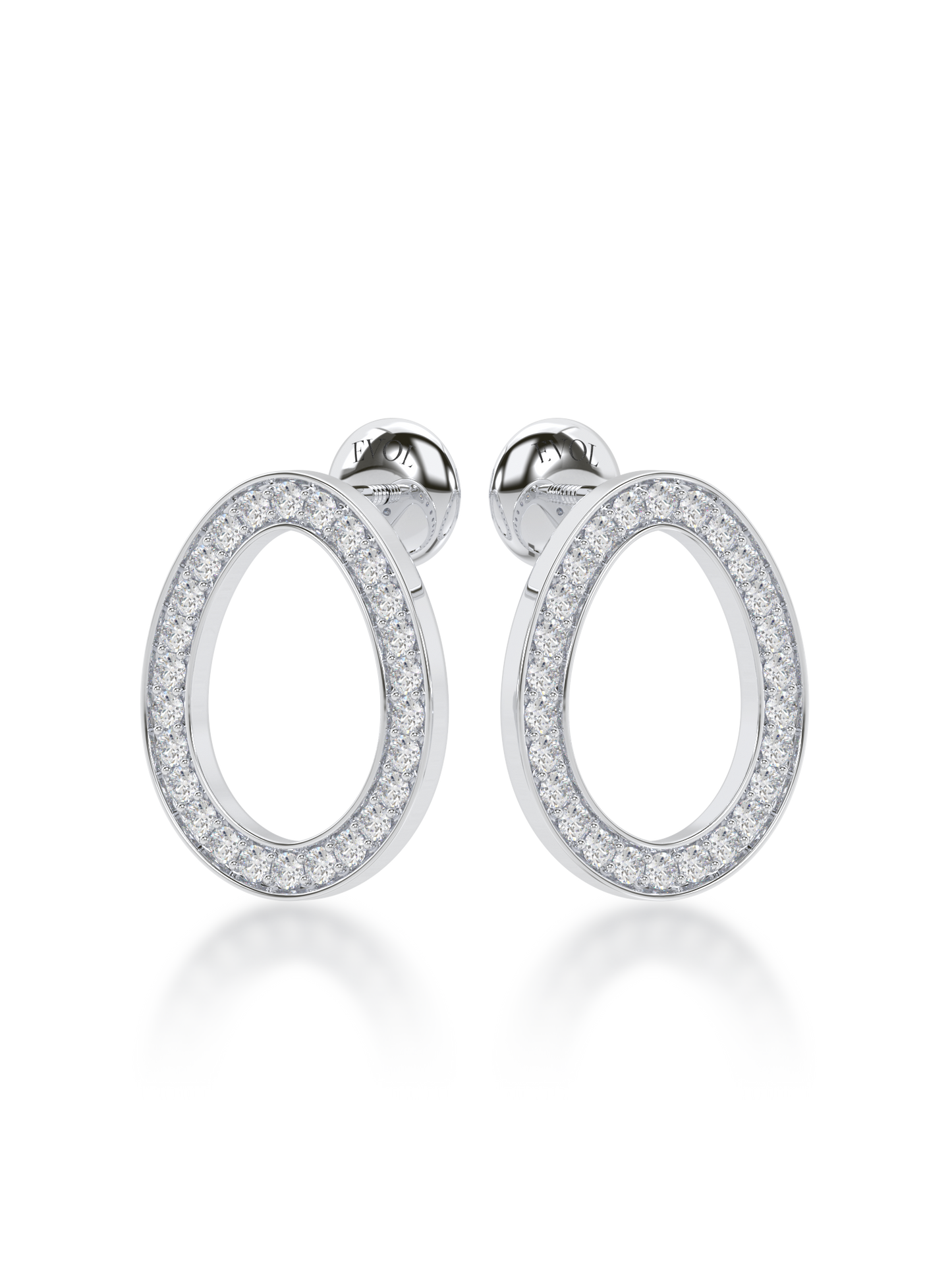 Aurora Oval Diamond Earrings - Evol Jewels