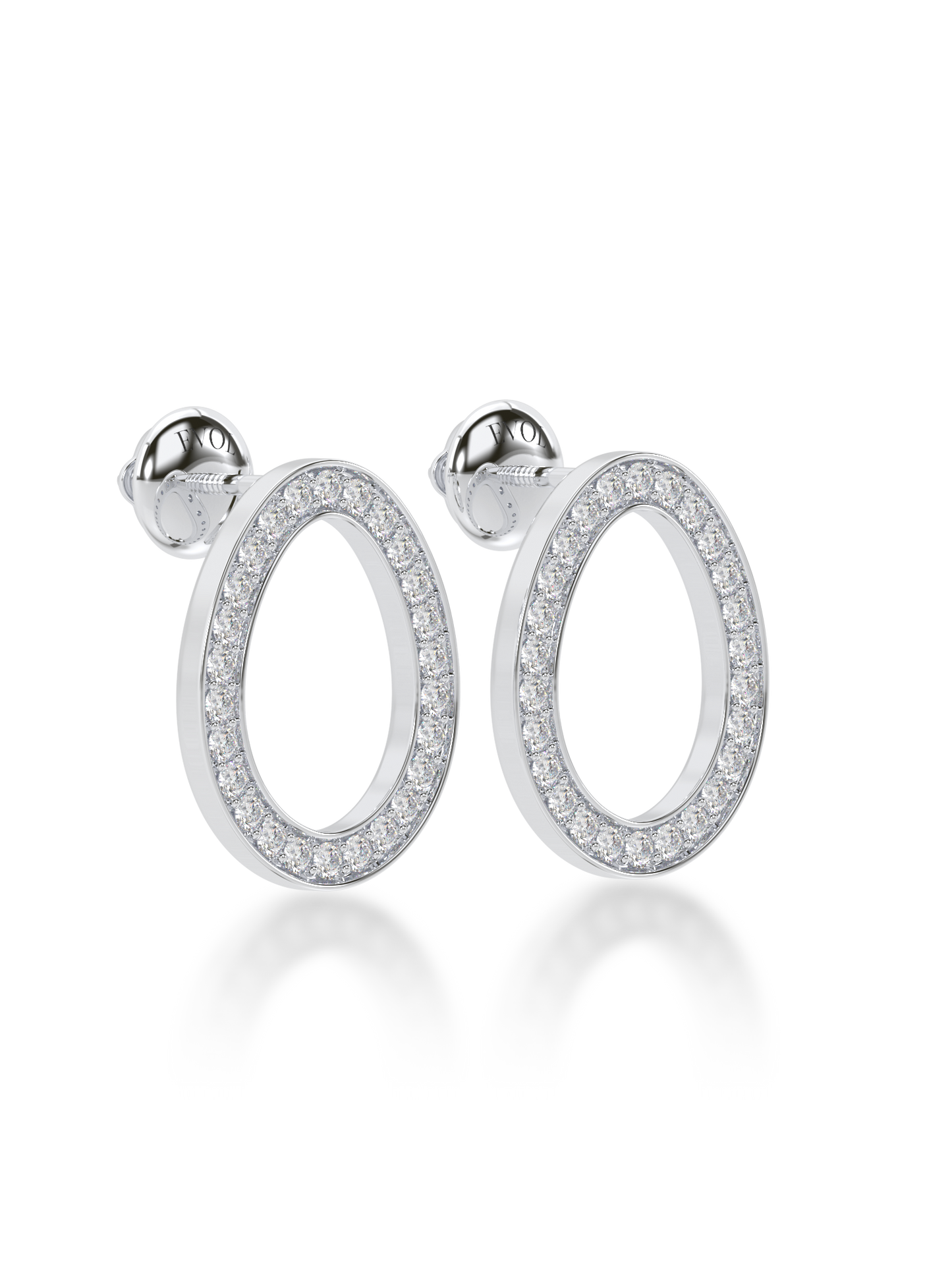 Aurora Oval Diamond Earrings - Evol Jewels