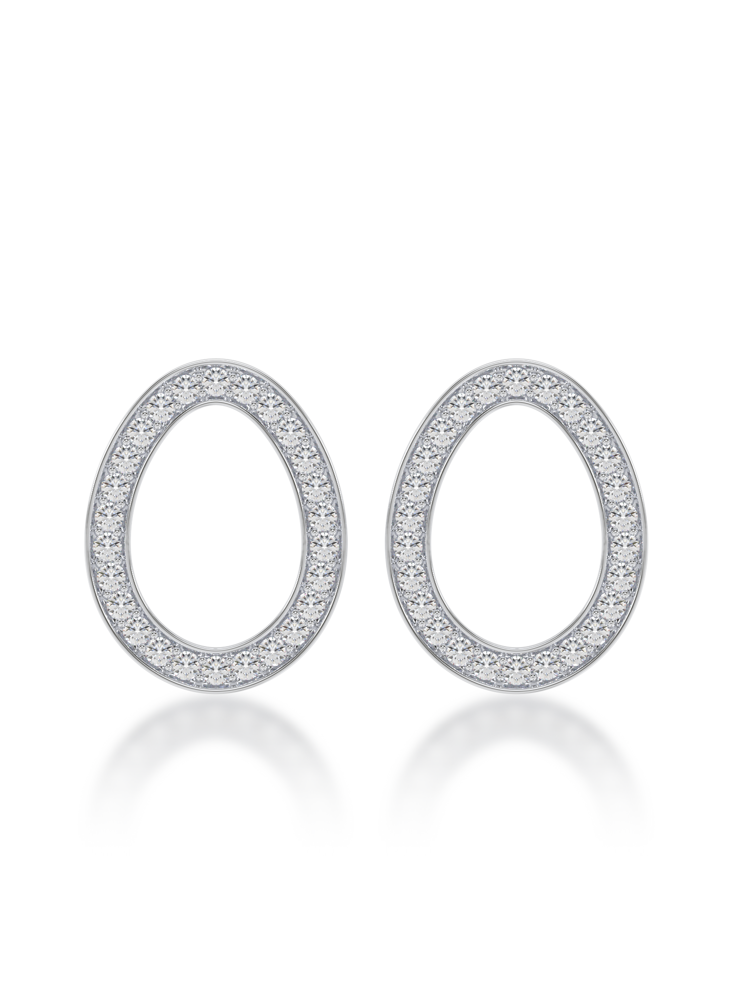 Aurora Oval Diamond Earrings - Evol Jewels
