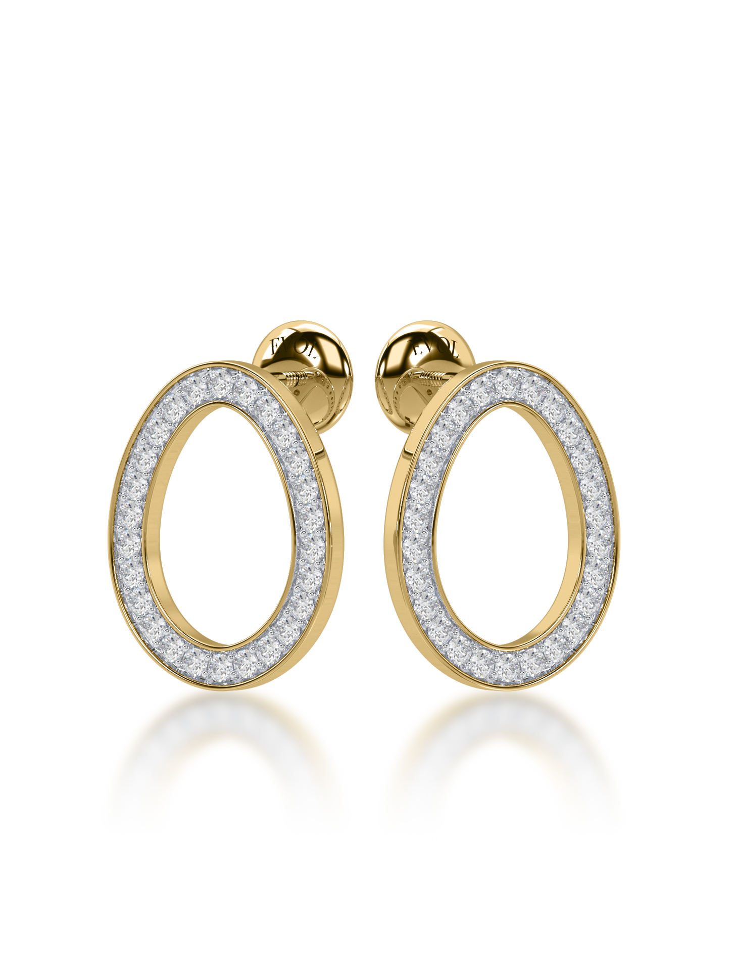 Aurora Oval Diamond Earrings - Evol Jewels