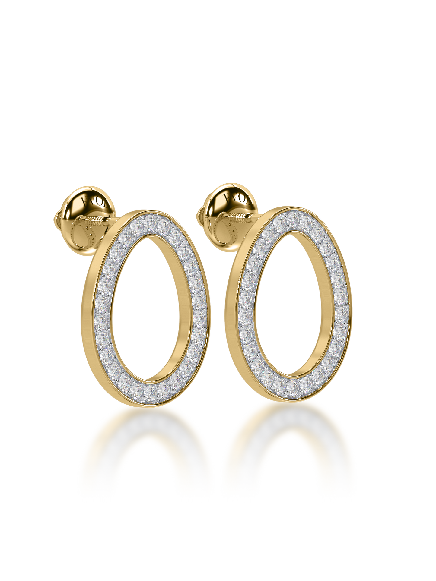Aurora Oval Diamond Earrings - Evol Jewels