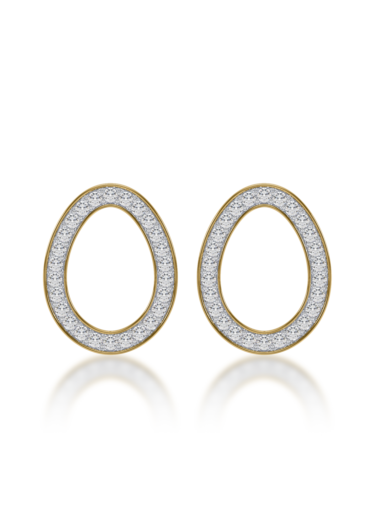 Aurora Oval Diamond Earrings - Evol Jewels