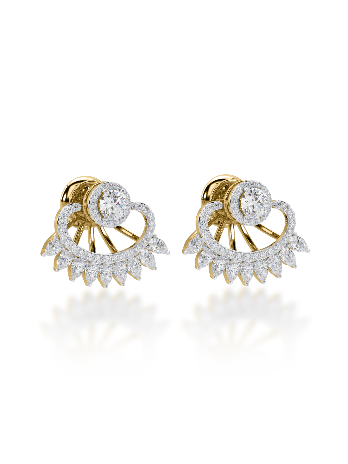 Sunburst Radiance Diamond Earrings - Evol Jewels