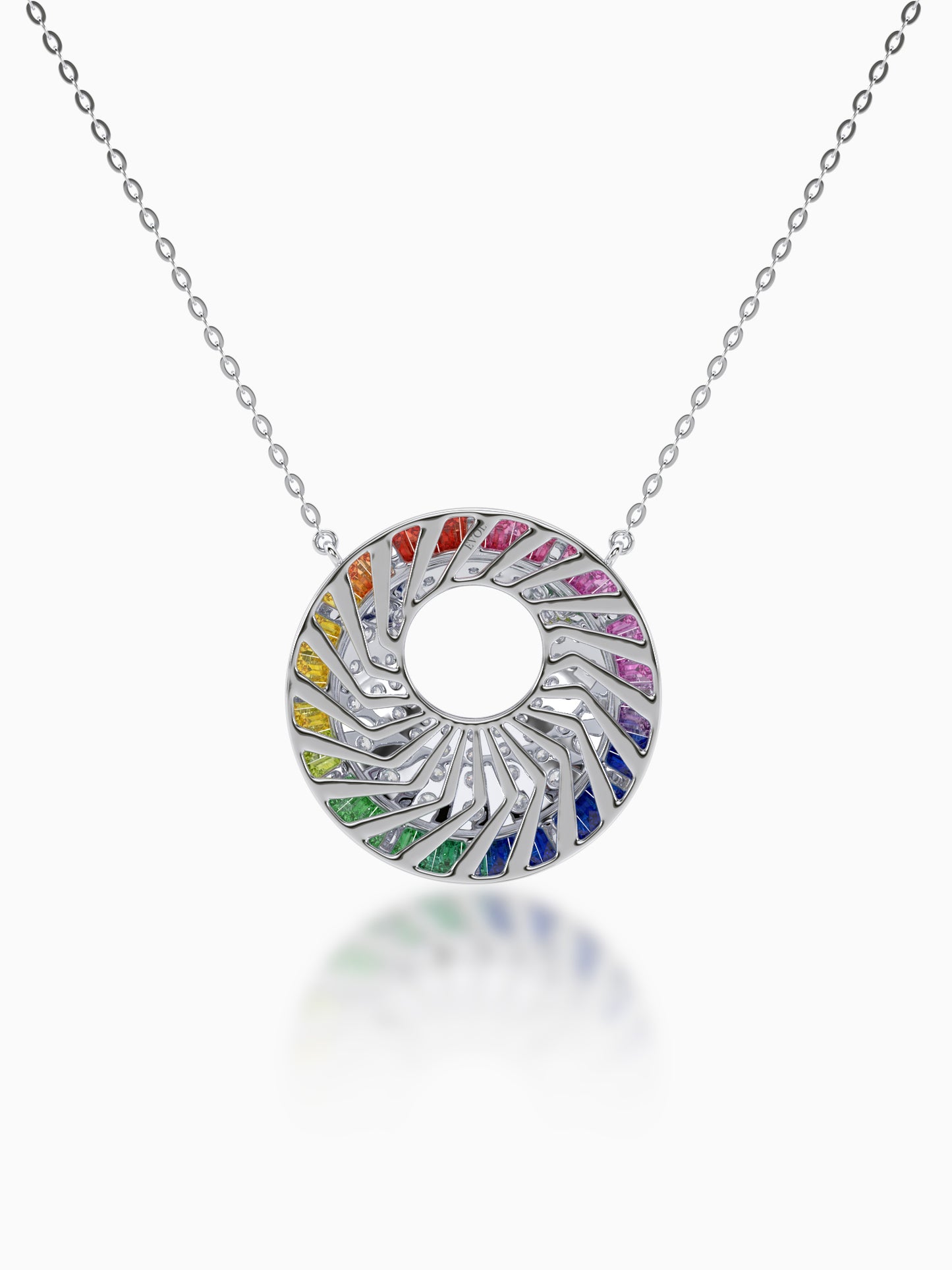 Rainbow Ferris Diamond Pendant - Evol Jewels