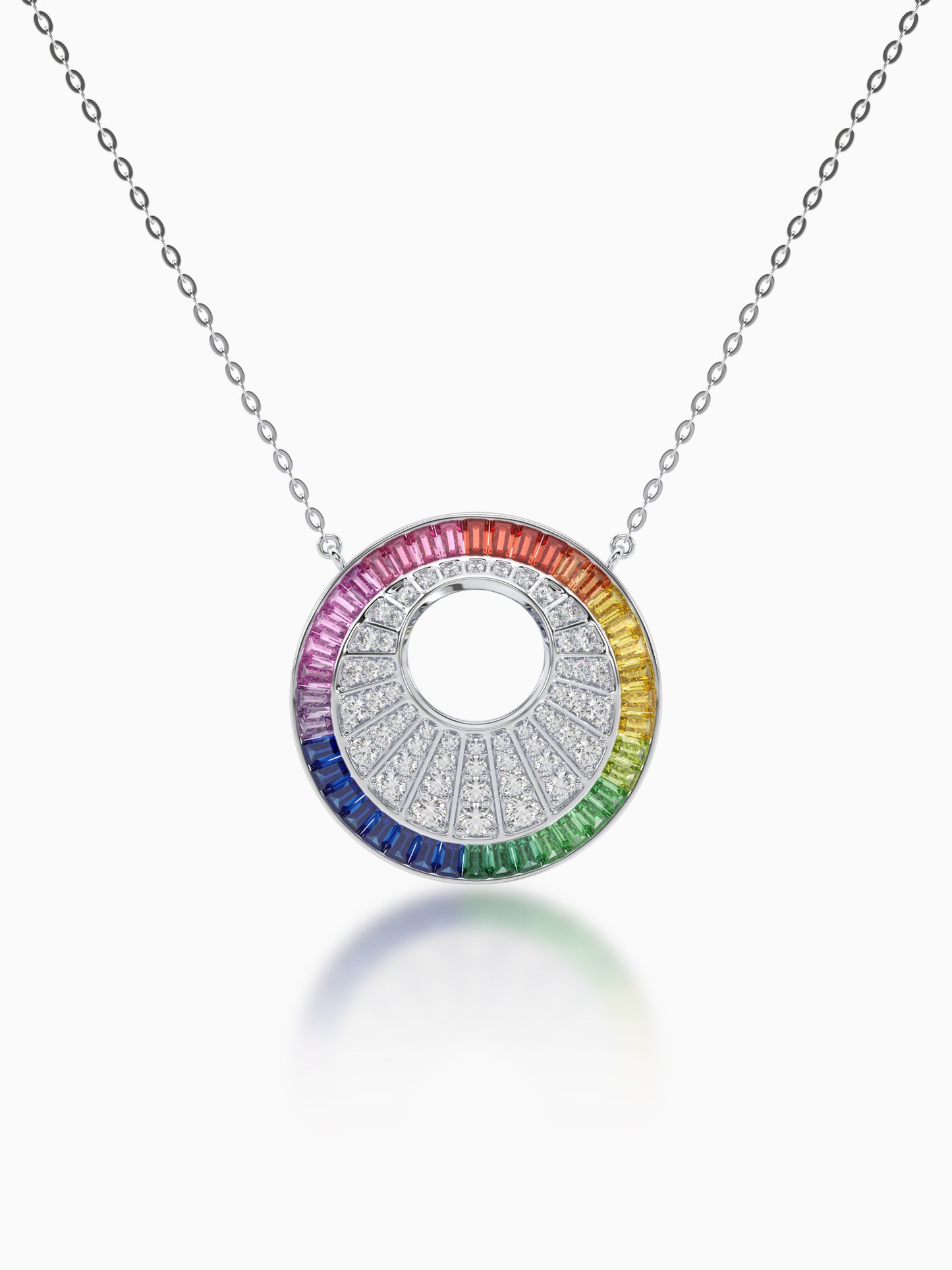 Rainbow Ferris Diamond Pendant - Evol Jewels