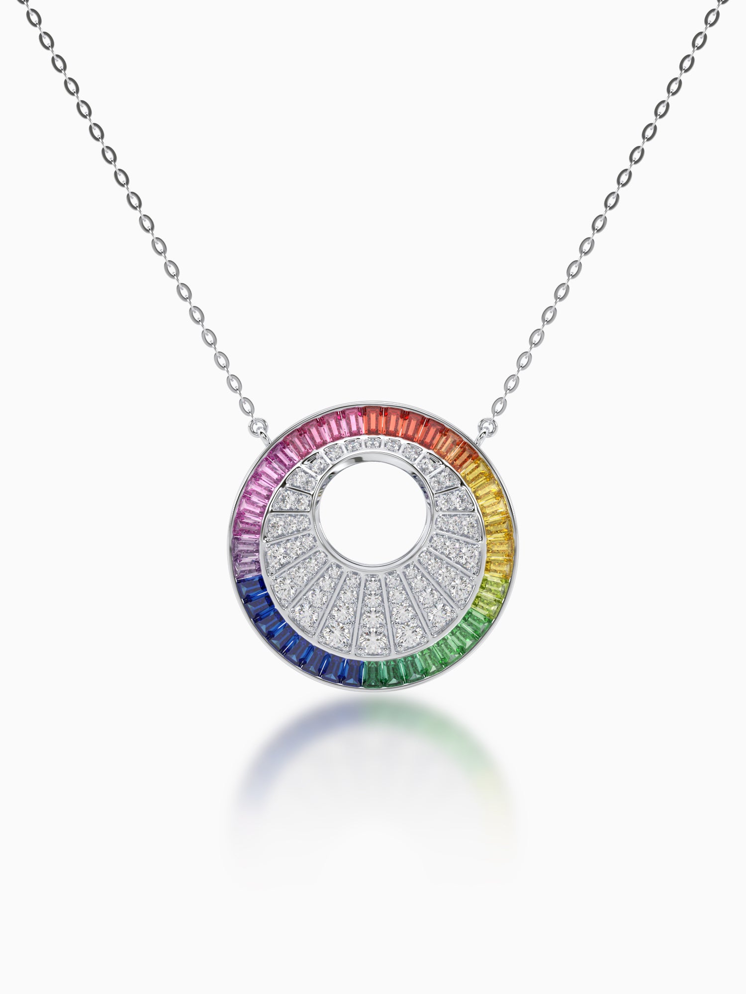 Rainbow Ferris Diamond Pendant - Evol Jewels