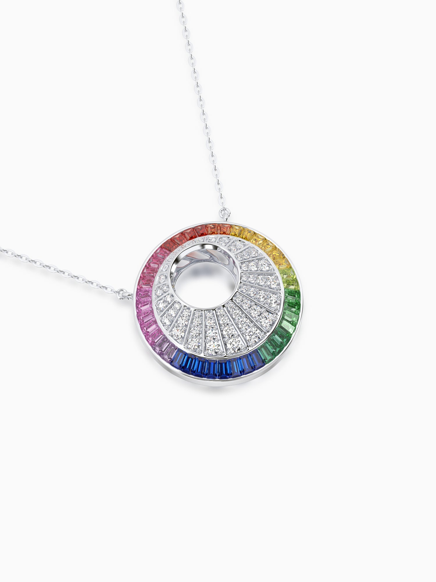Rainbow Ferris Diamond Pendant - Evol Jewels
