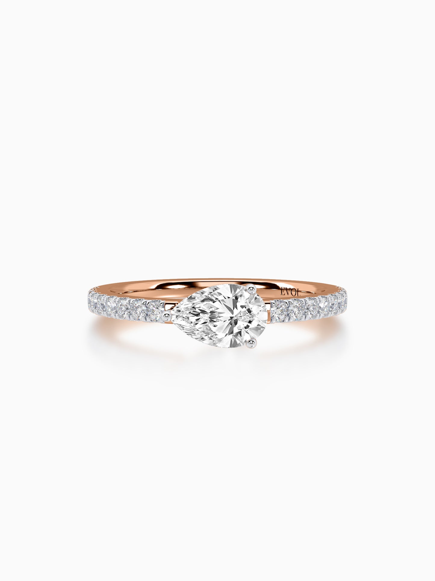 Pear Diamond Accent Ring - Evol Jewels