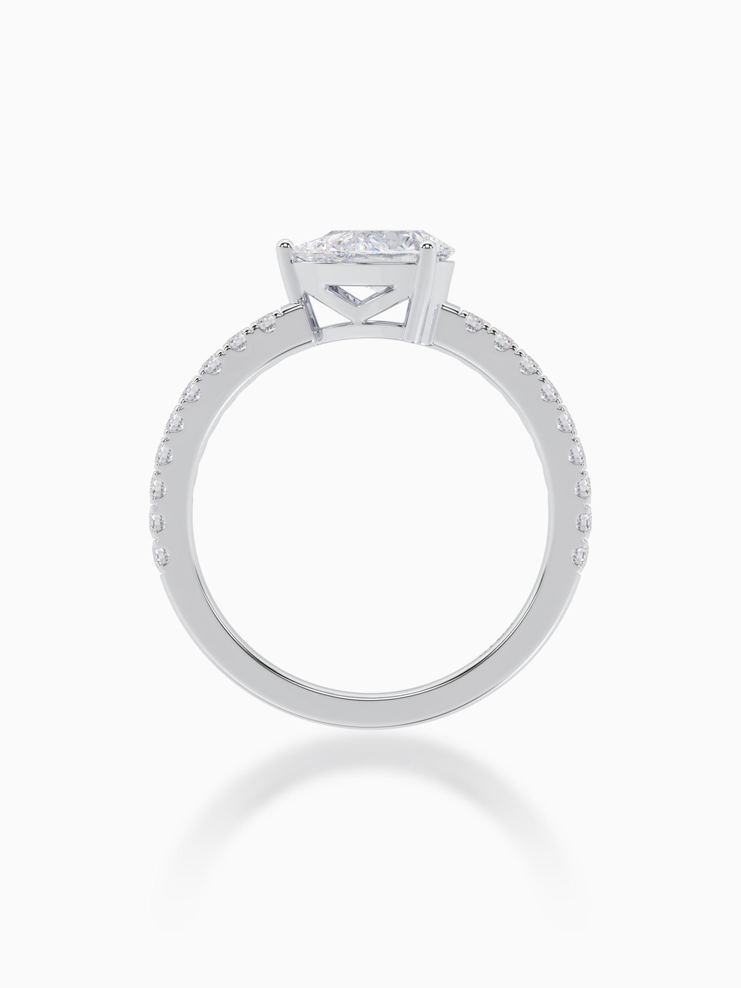 Pear Diamond Accent Ring - Evol Jewels