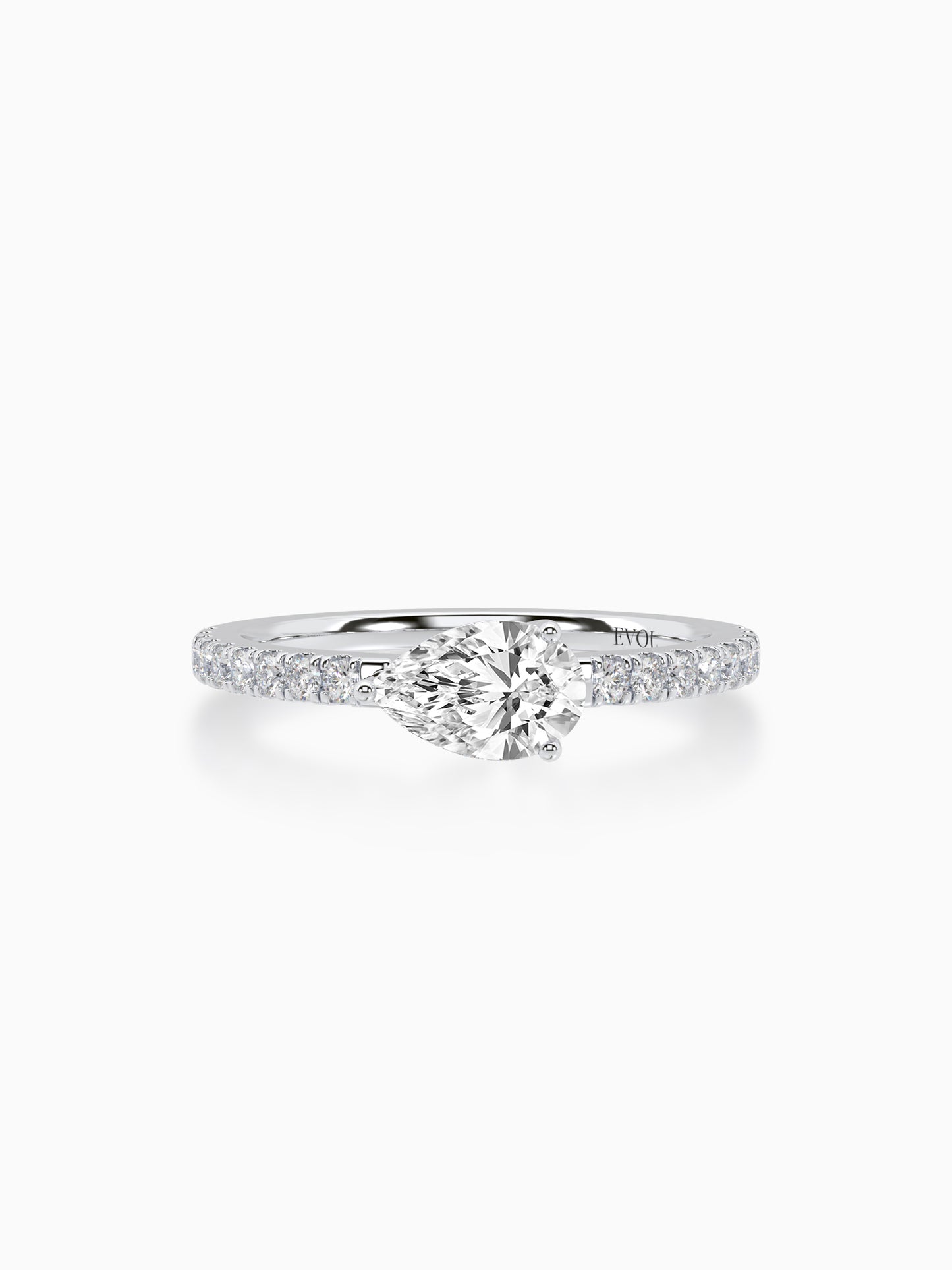 Pear Diamond Accent Ring - Evol Jewels