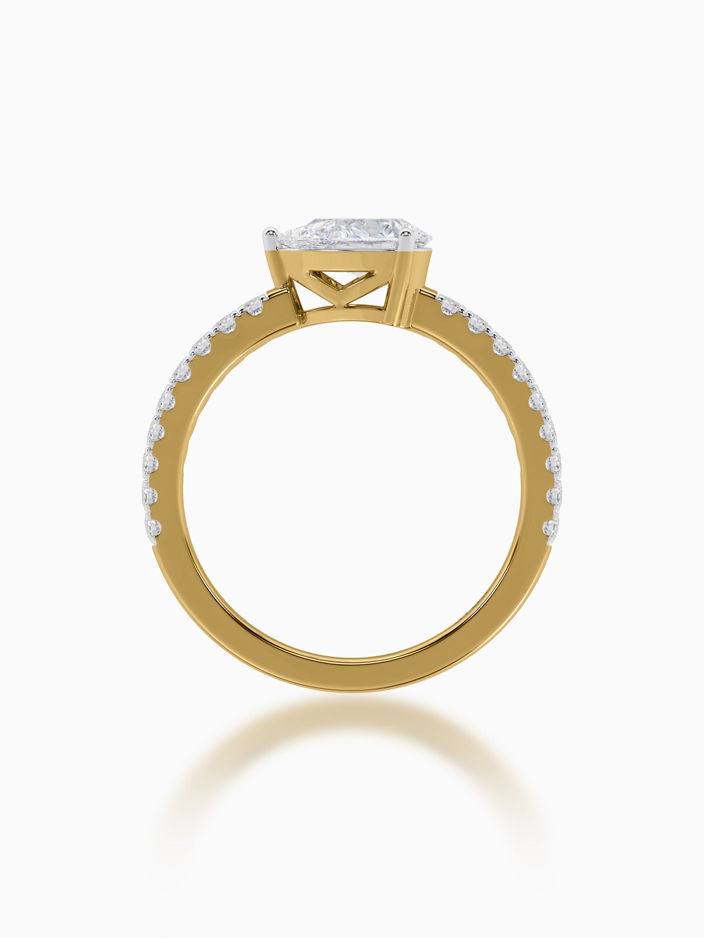 Pear Diamond Accent Ring - Evol Jewels