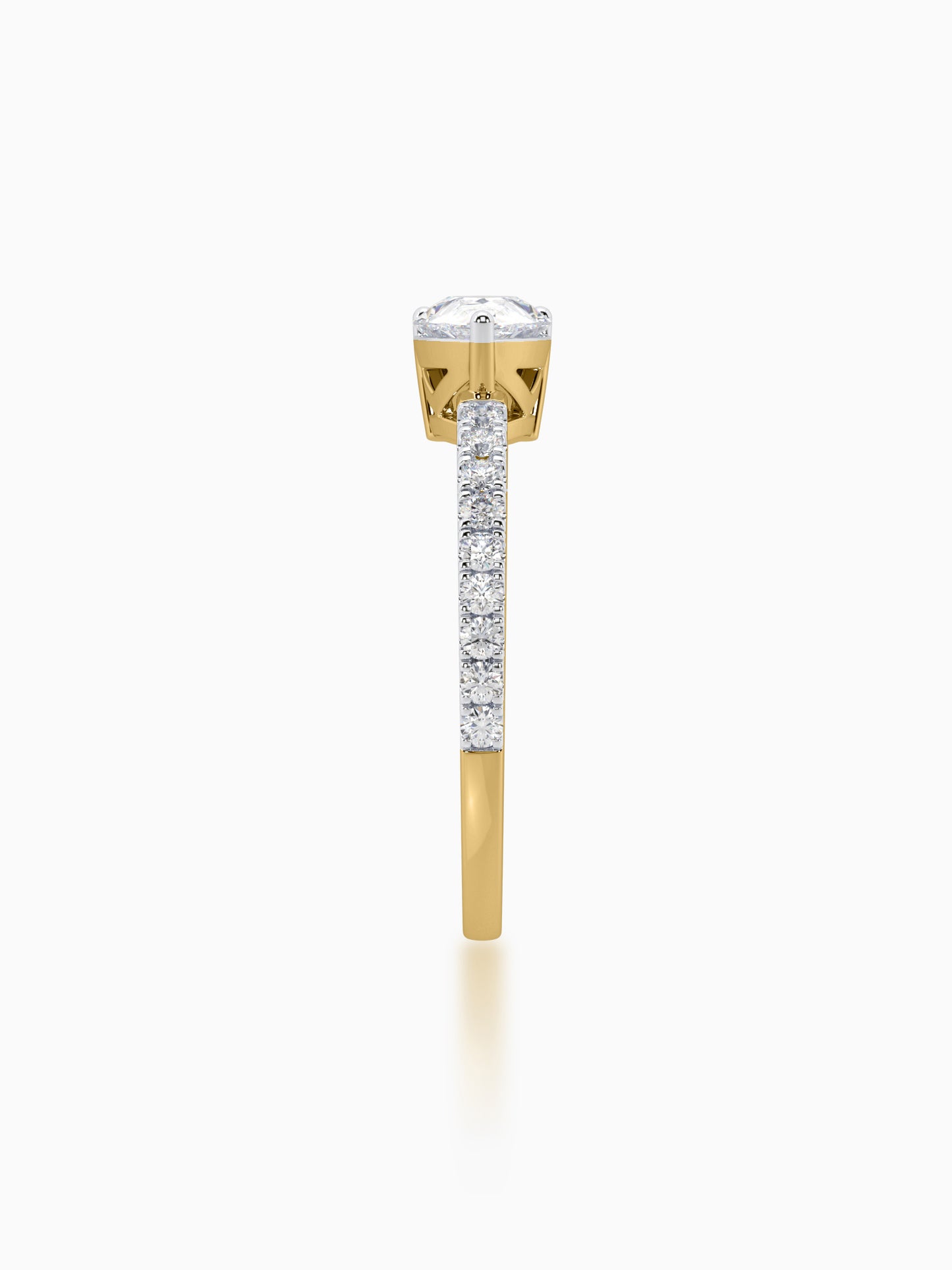 Pear Diamond Accent Ring - Evol Jewels