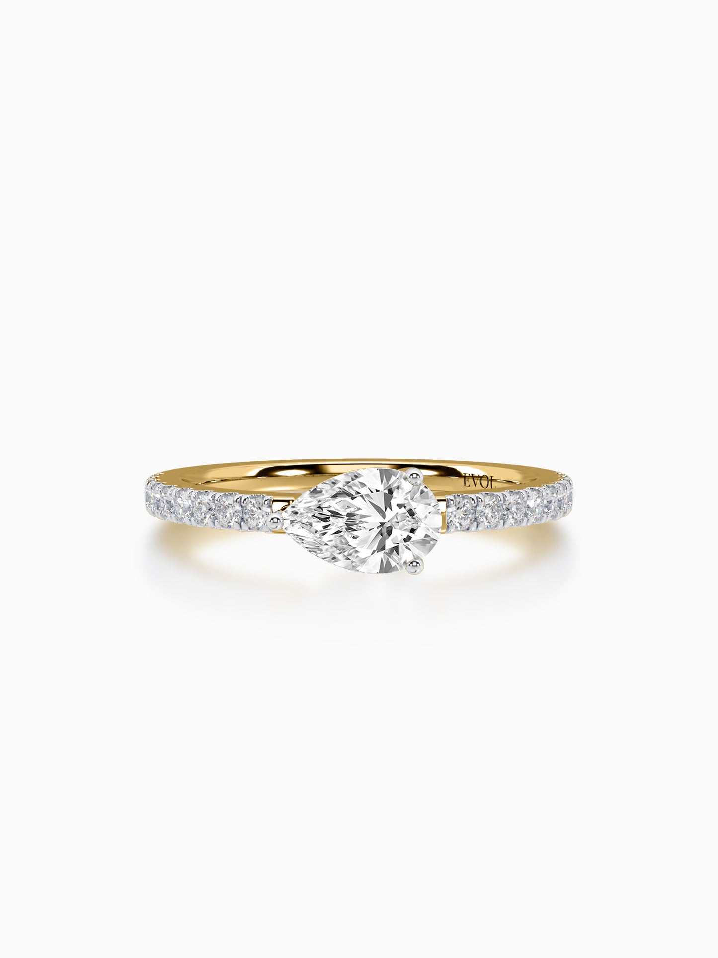 Pear Diamond Accent Ring - Evol Jewels