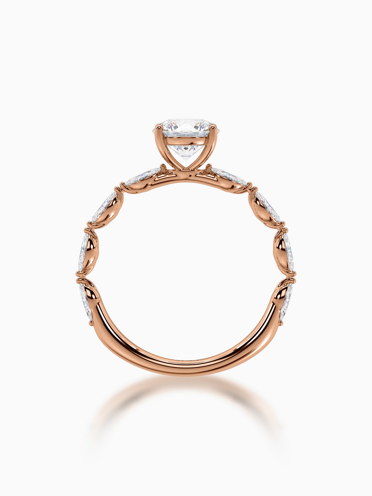 Glowing horizon diamond ring - Evol Jewels