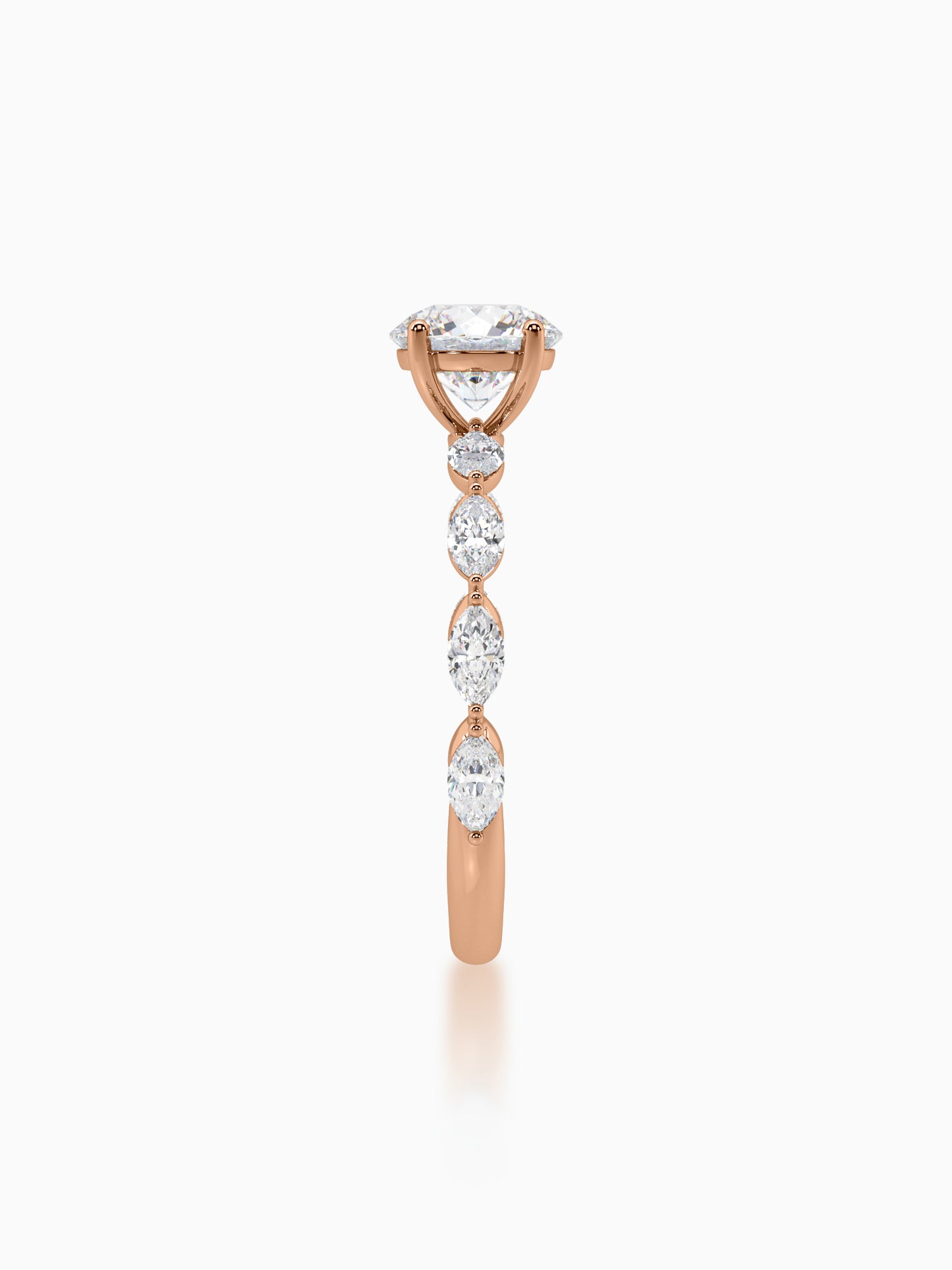 Glowing horizon diamond ring - Evol Jewels