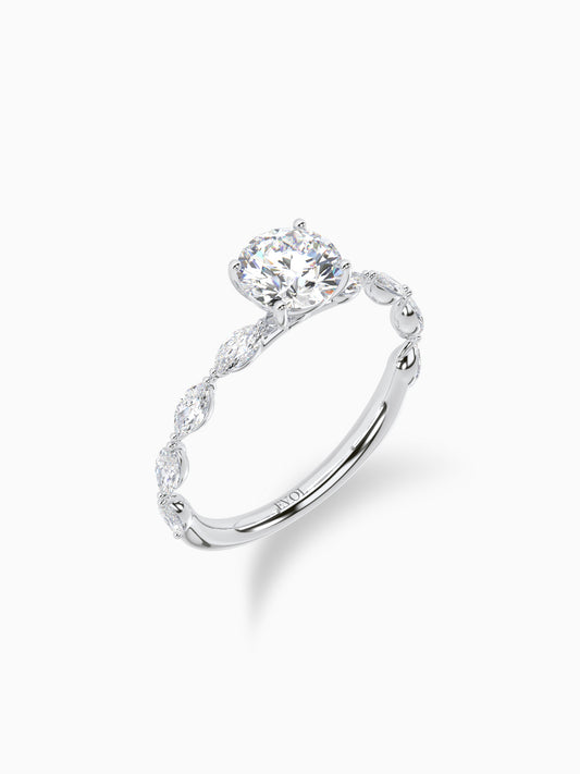 Glowing horizon diamond ring - Evol Jewels