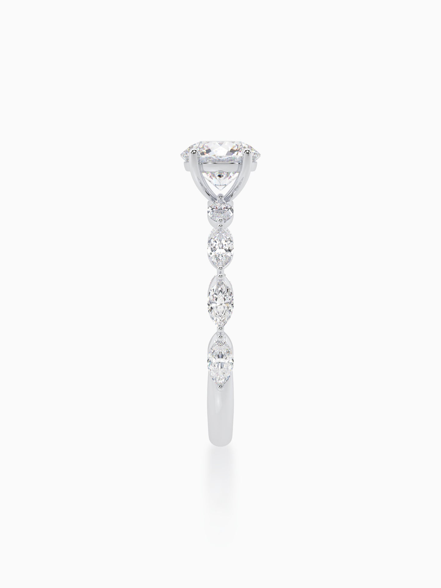 Glowing horizon diamond ring - Evol Jewels