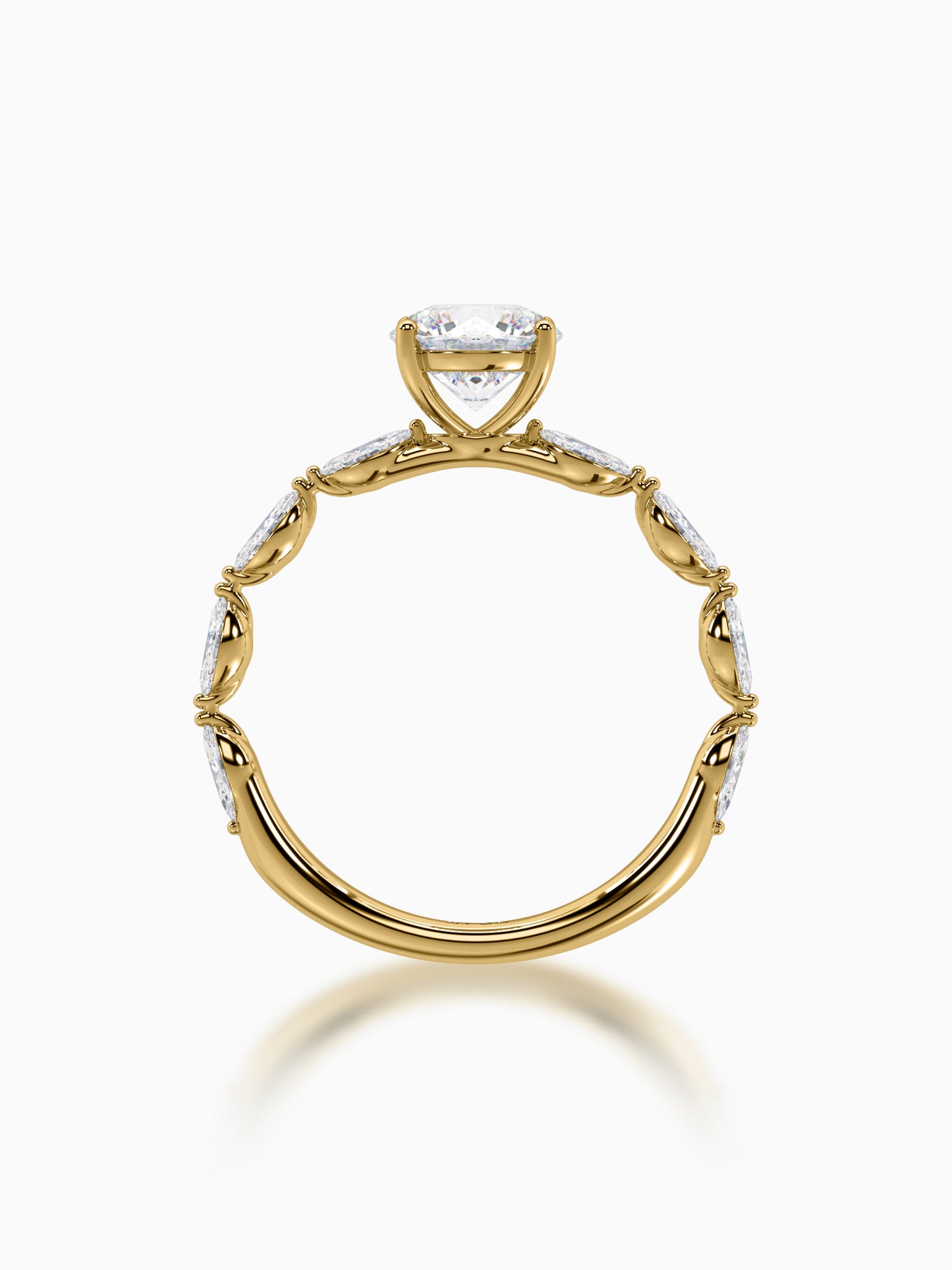Glowing horizon diamond ring - Evol Jewels