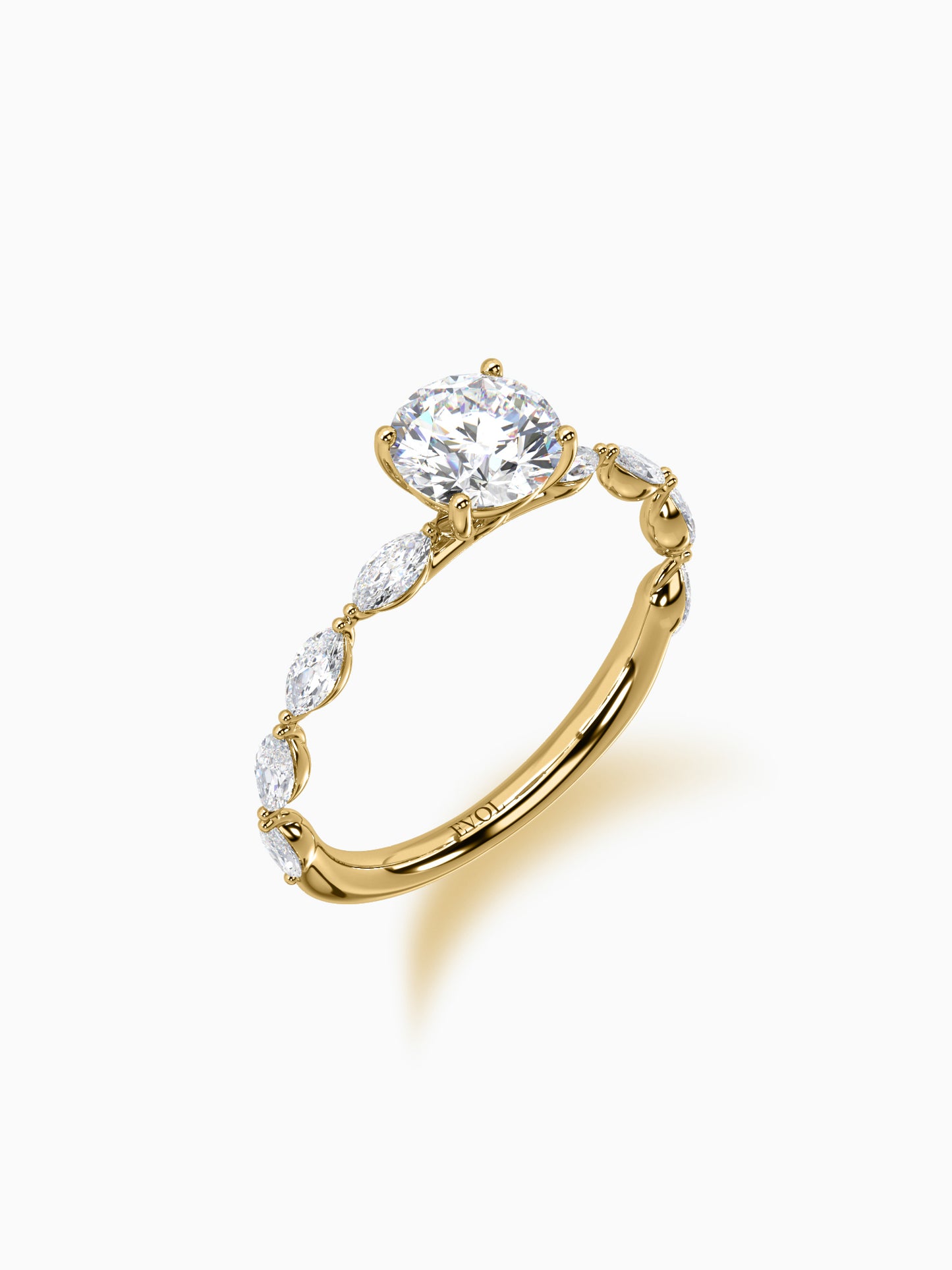 Glowing horizon diamond ring - Evol Jewels