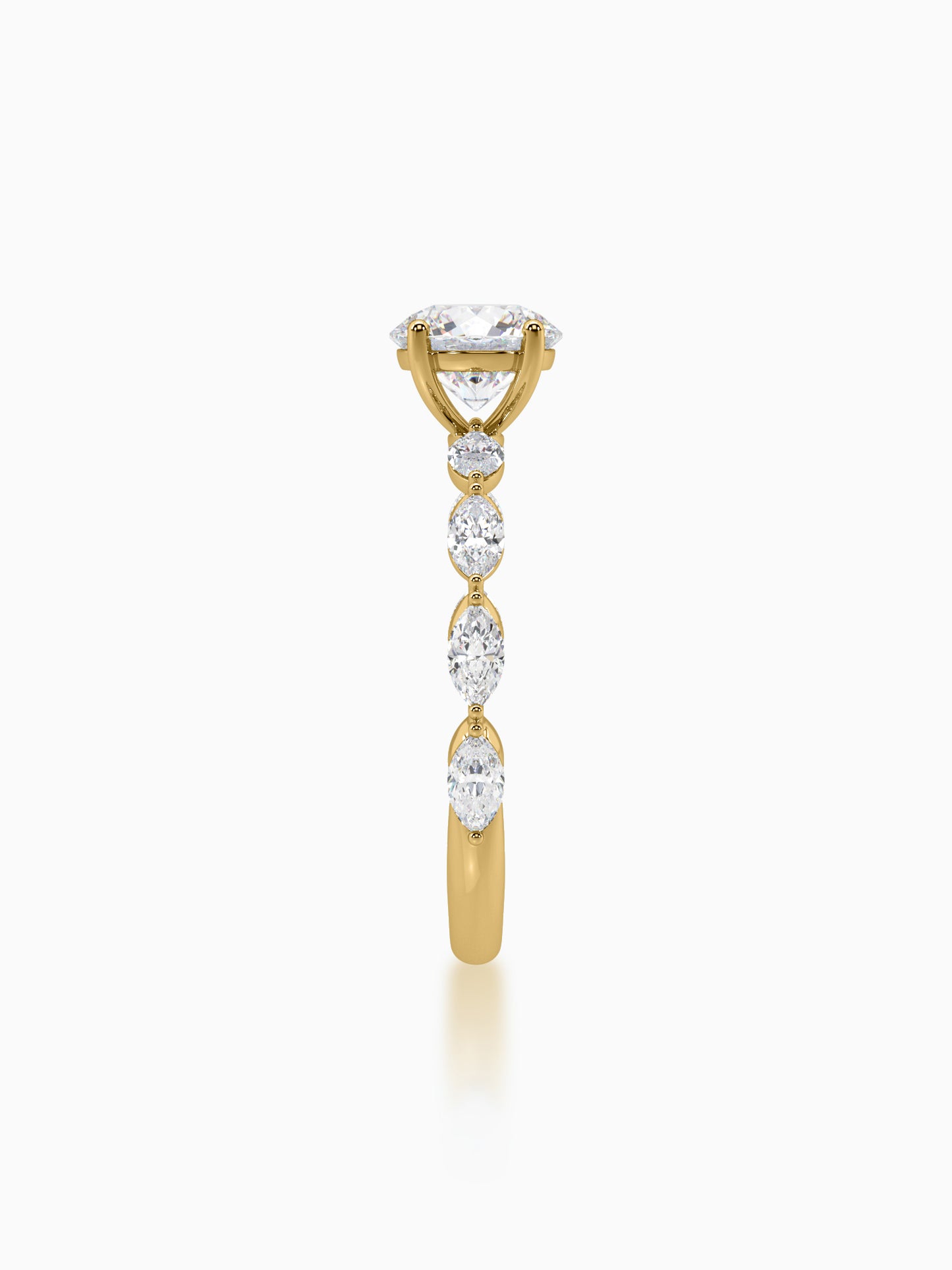 Glowing horizon diamond ring - Evol Jewels