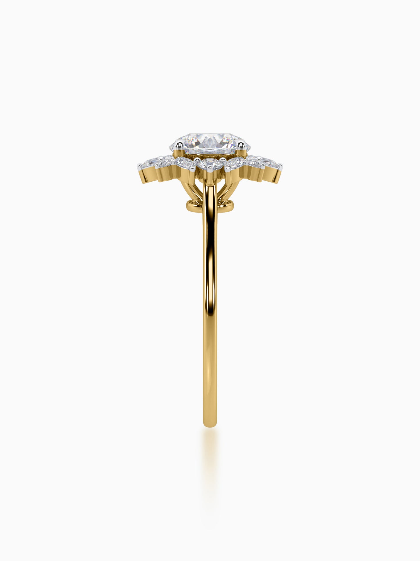 Timeless floral diamond ring