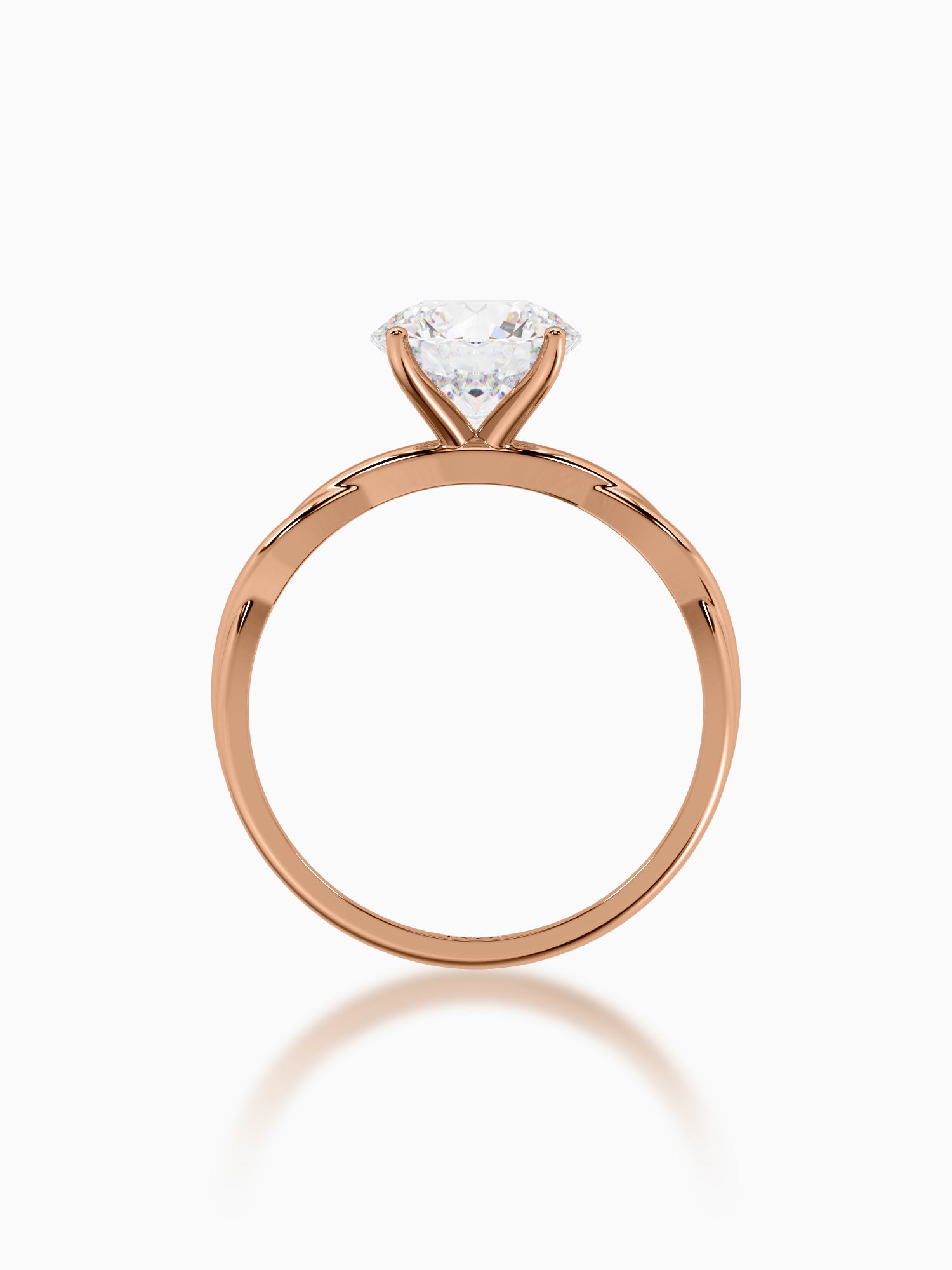 Modern twist diamond ring - Evol Jewels
