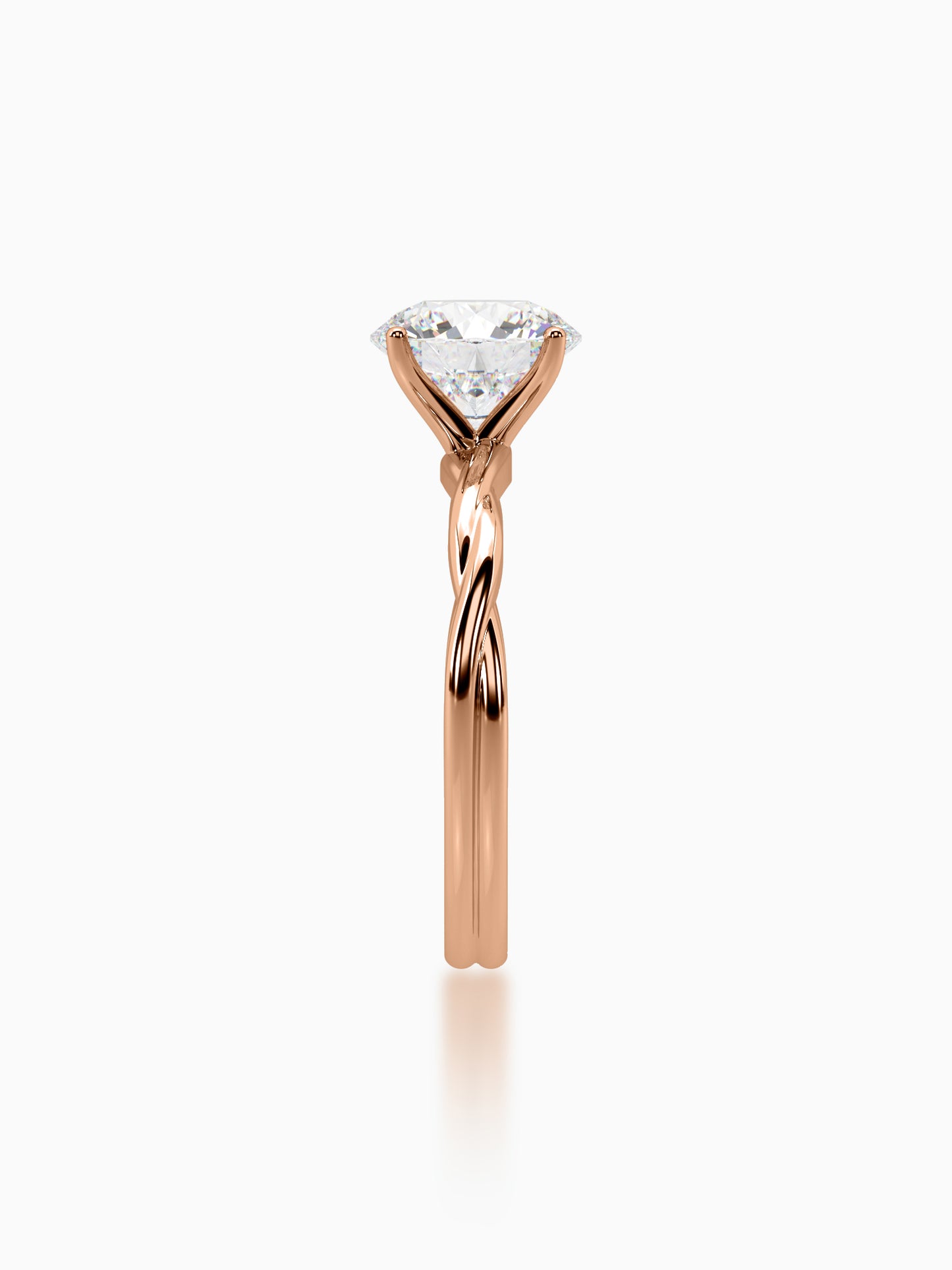 Modern twist diamond ring - Evol Jewels