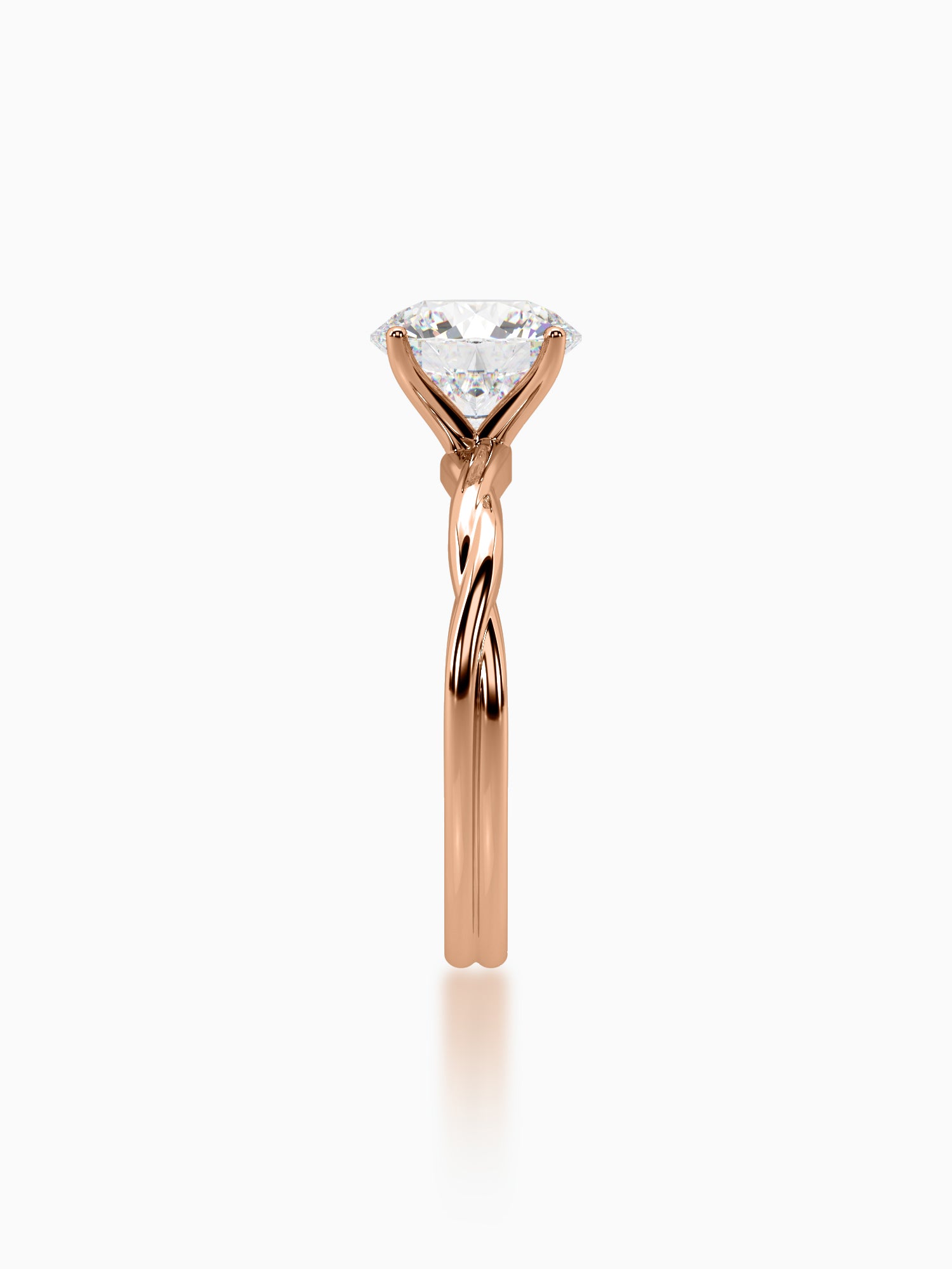 Modern twist diamond ring - Evol Jewels