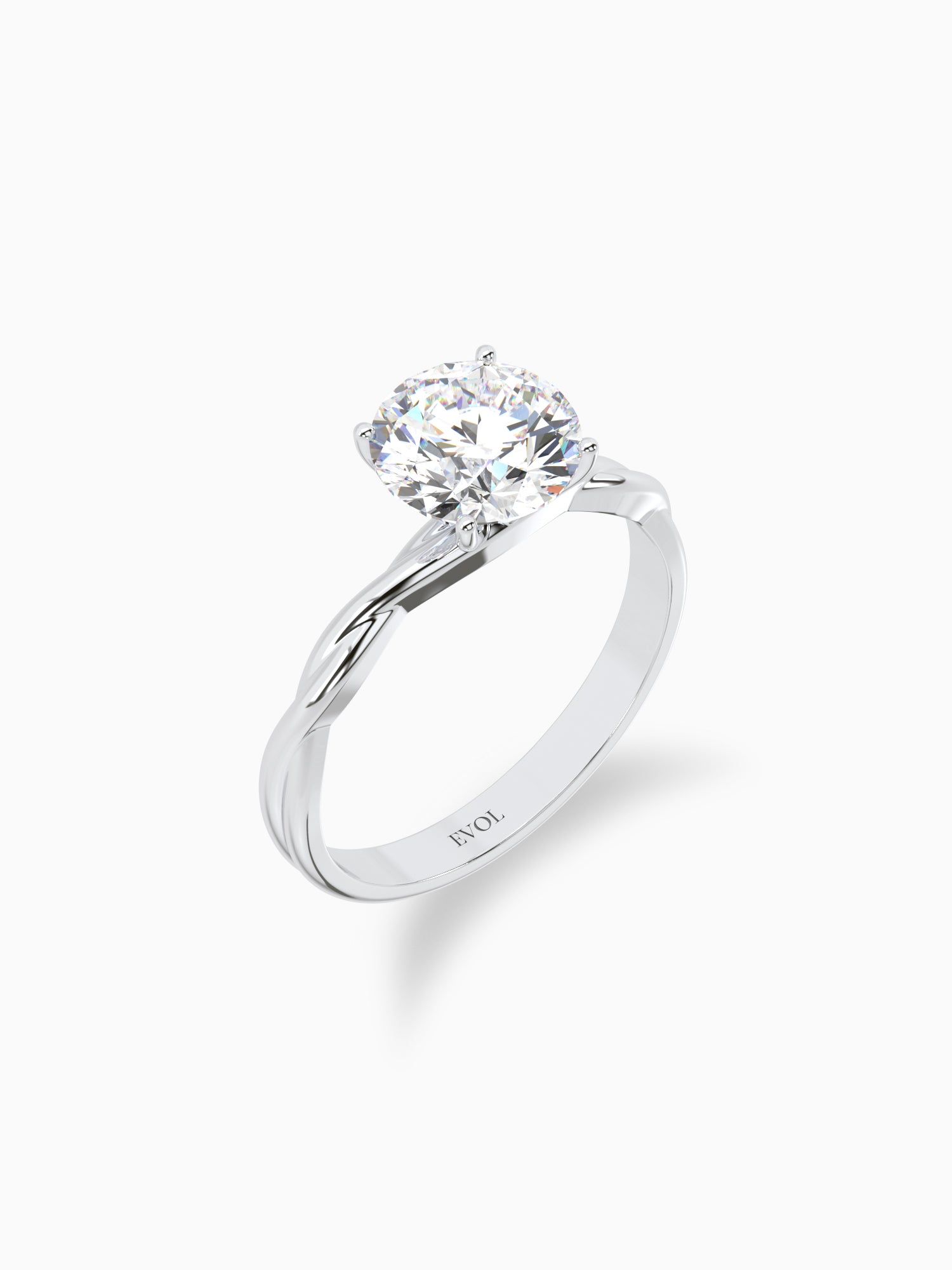 Modern twist diamond ring - Evol Jewels