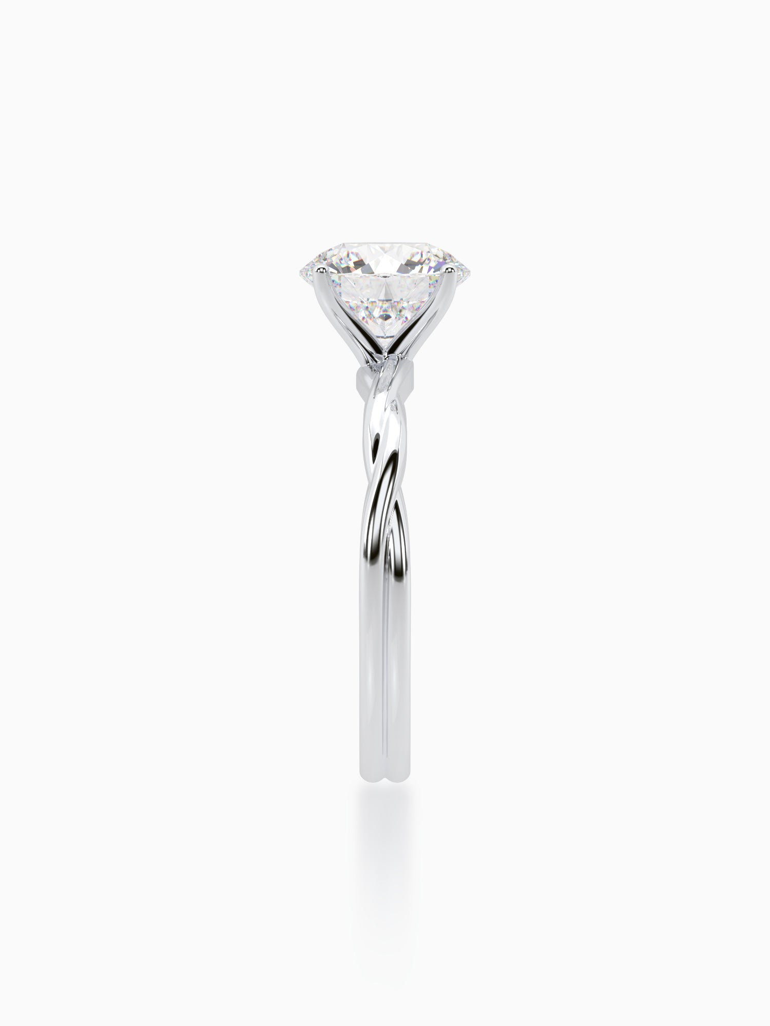 Modern twist diamond ring - Evol Jewels