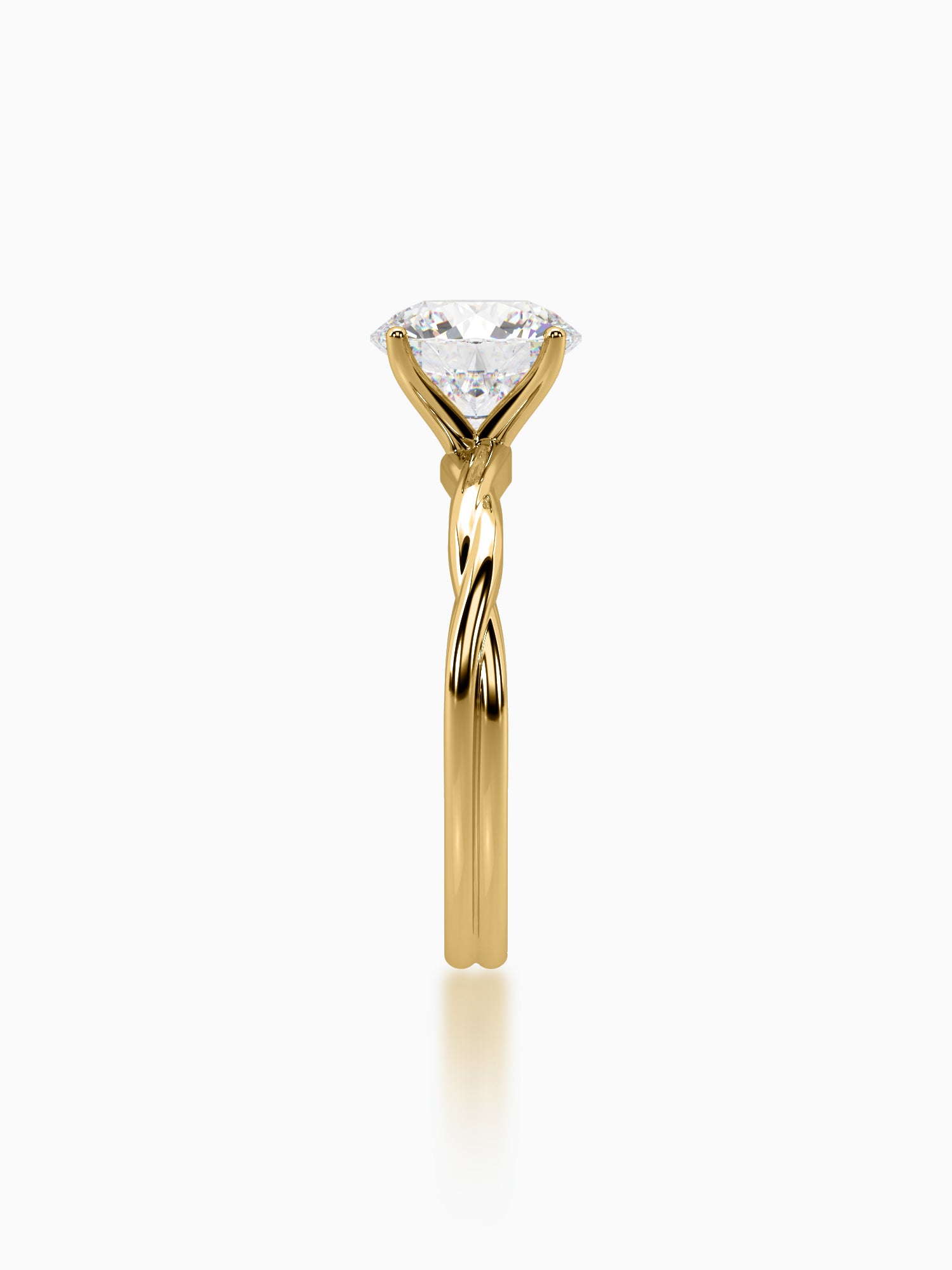 Modern twist diamond ring - Evol Jewels