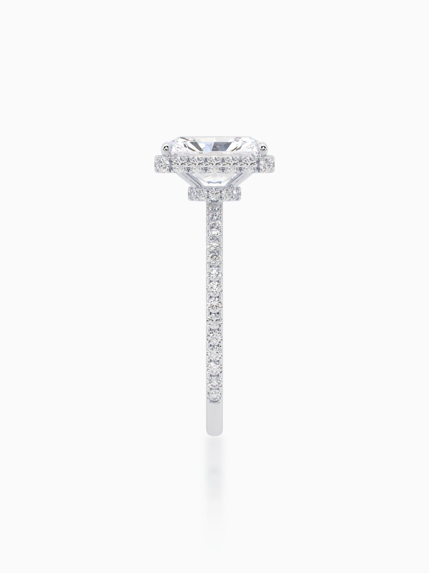 Eros halo diamond ring