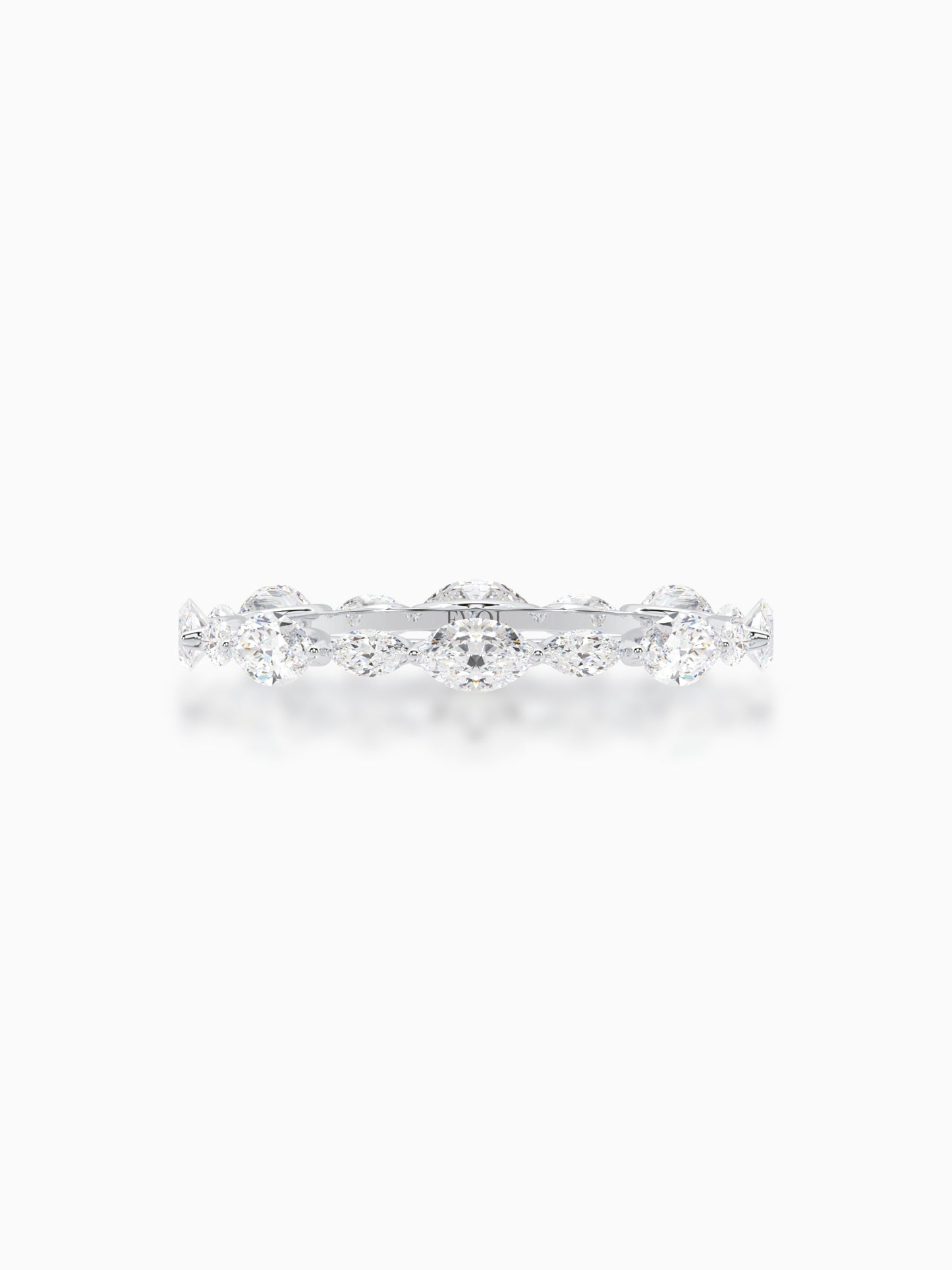 Modern symphony diamond eternity ring - Evol Jewels