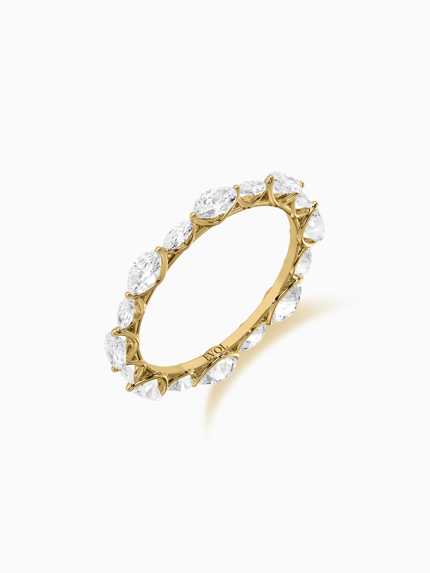 Modern symphony diamond eternity ring - Evol Jewels